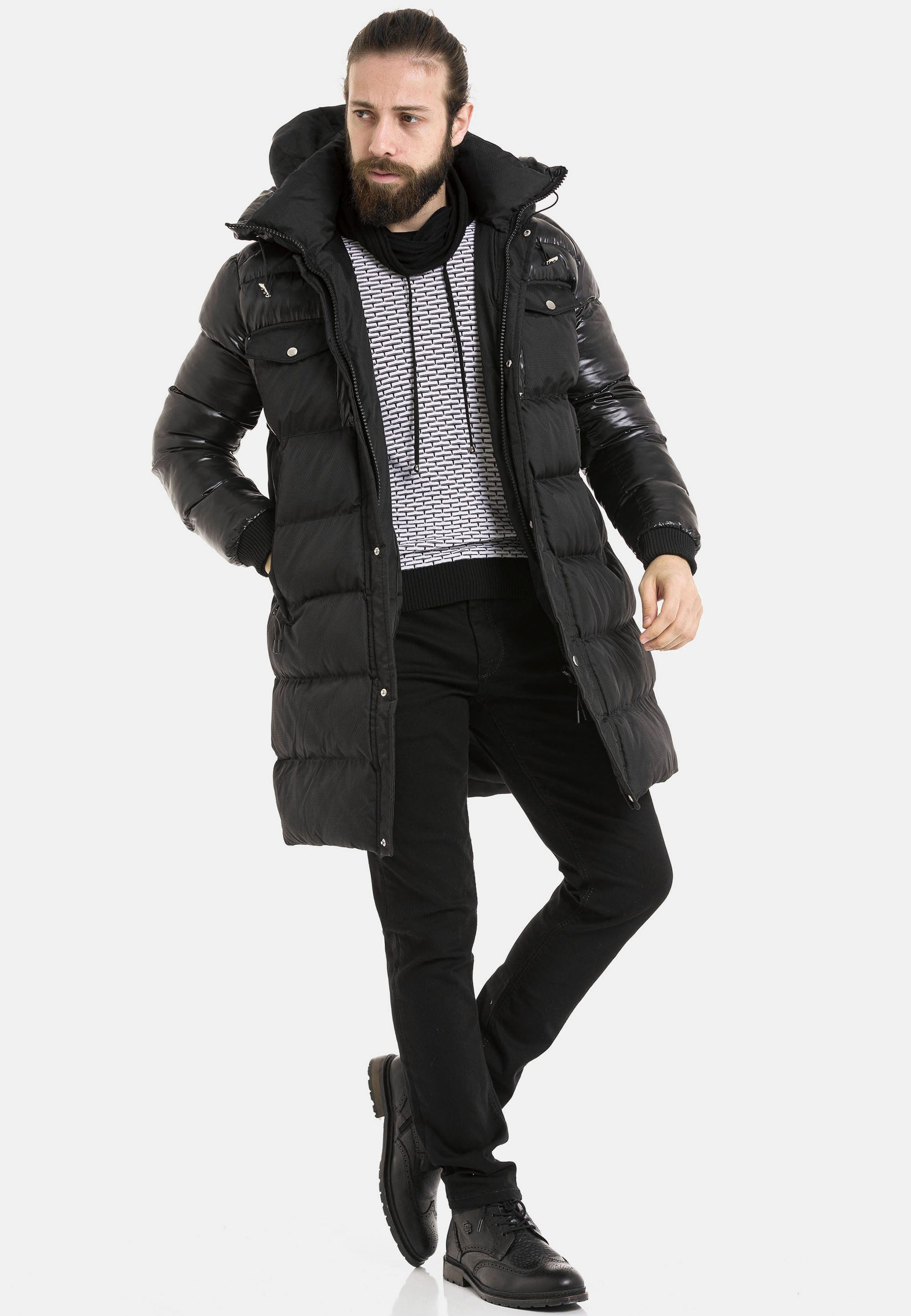 Cipo & Baxx Winterjacke Jacke mit Kapuze