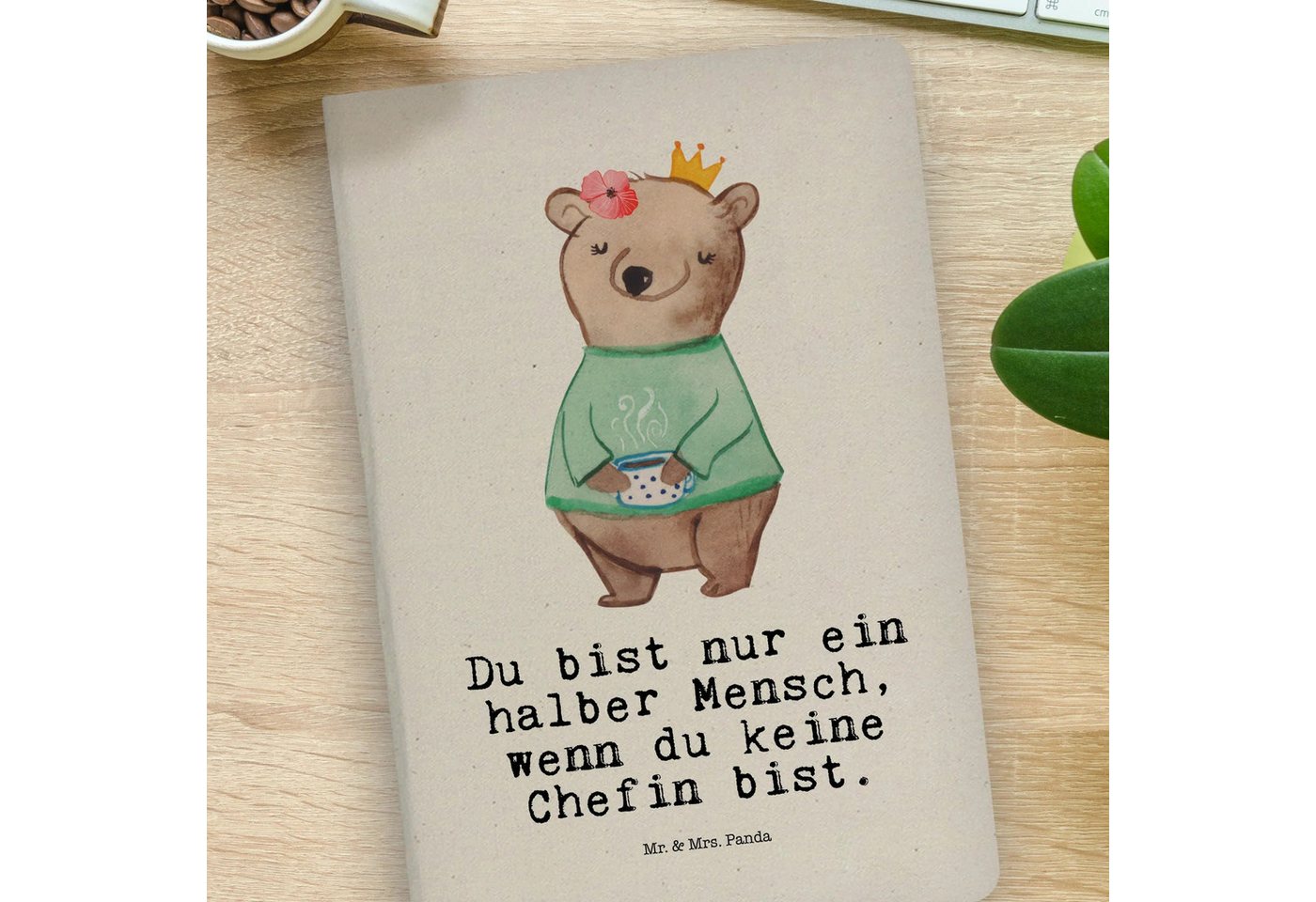 Thumbnail - Mr. & Mrs. Panda Notizbuch Chefin Herz - Transparent - Geschenk, Führungskraft, DIN A4 Arbeitsbu Mr. & Mrs. Panda, Kreat...