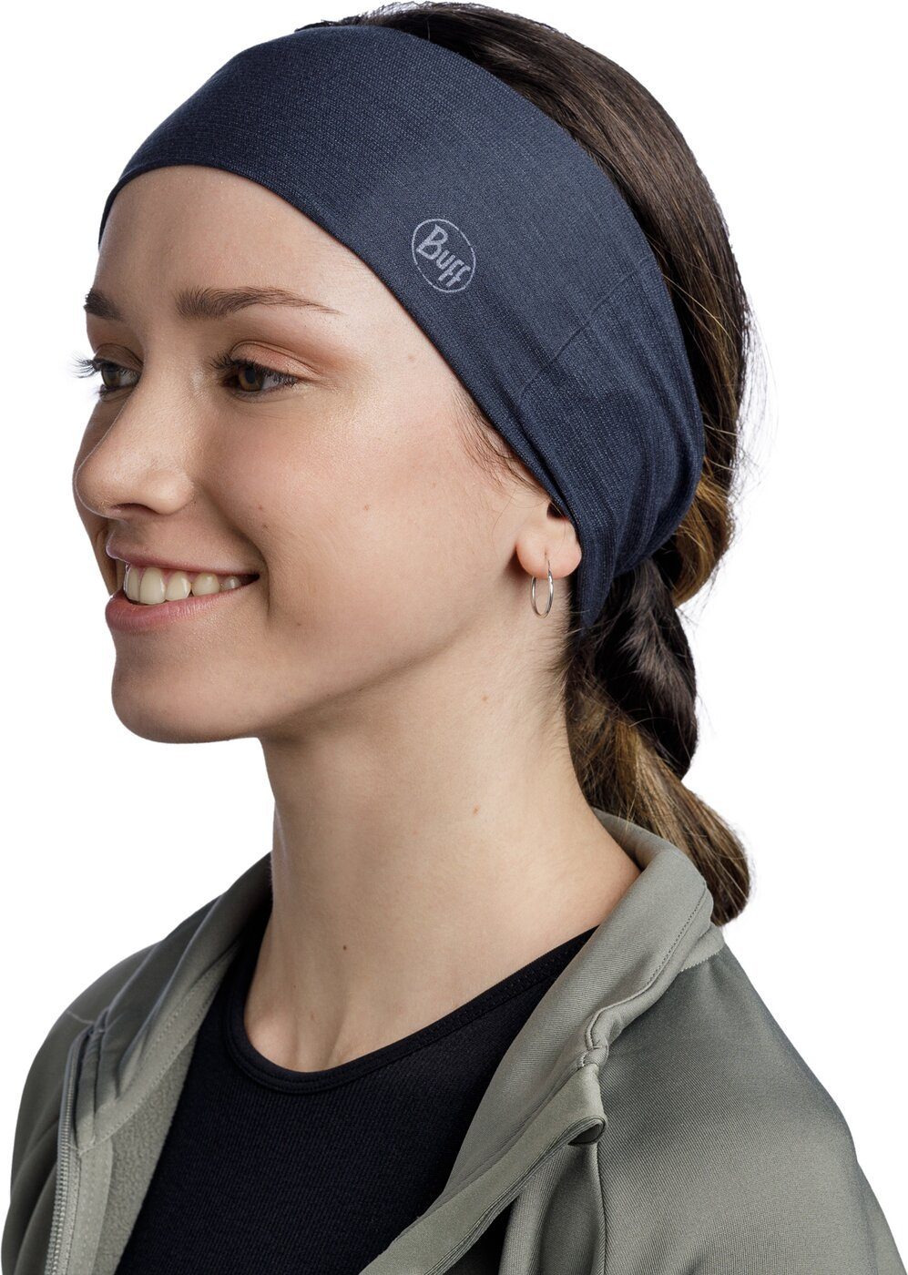 BLUE Coolnet Stirnband Buff UV NIGHT Headband Wide
