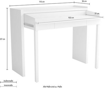 Woodman Konsolentisch Jens, mit Schreibtisch Funktion, im extravaganten Design