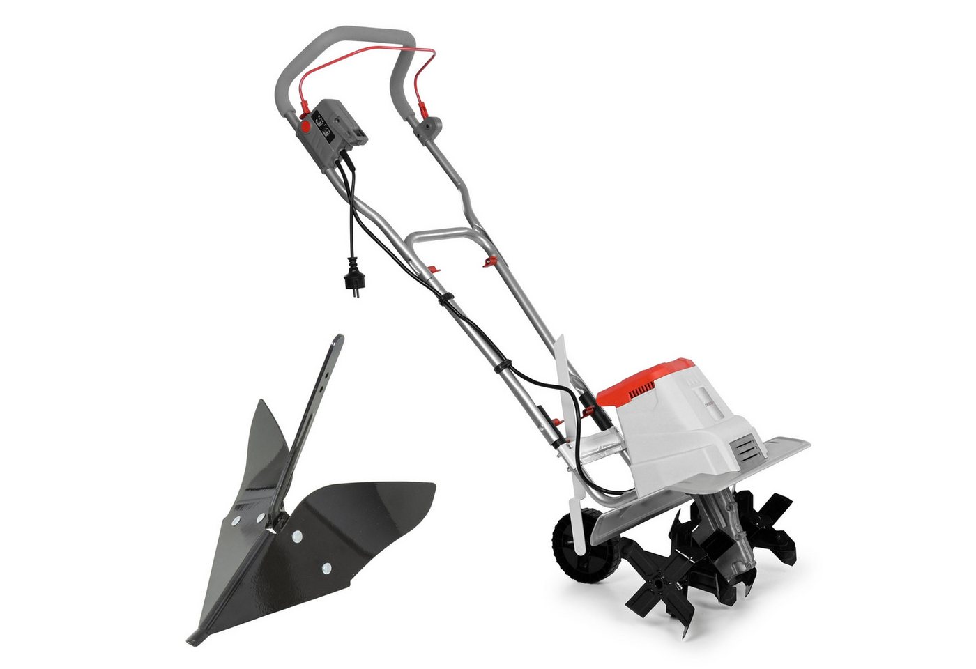 ikra GmbH Elektromotorhacke IEM 1500, 45 cm Arbeitsbreite, flexible Arbeitsbreite (32-45 cm), 1500 Watt, mit Häufelpflug