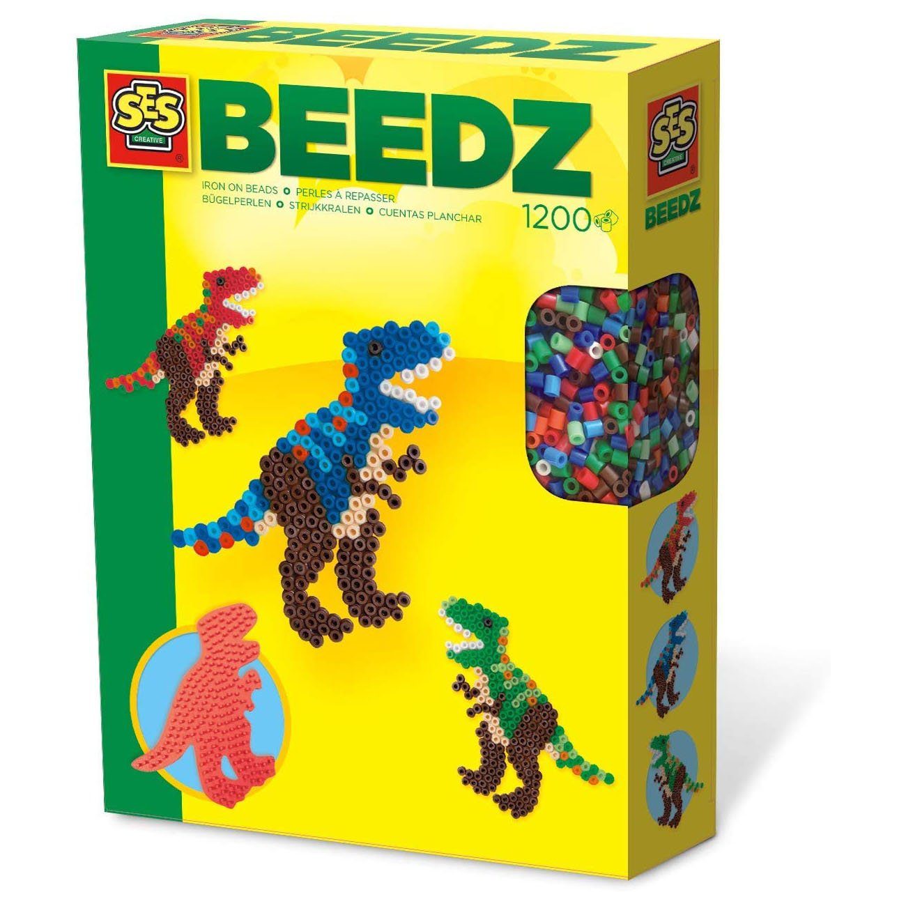 SES Крафтовий бісер Bügelperlen Set T-Rex 1200 Намистини