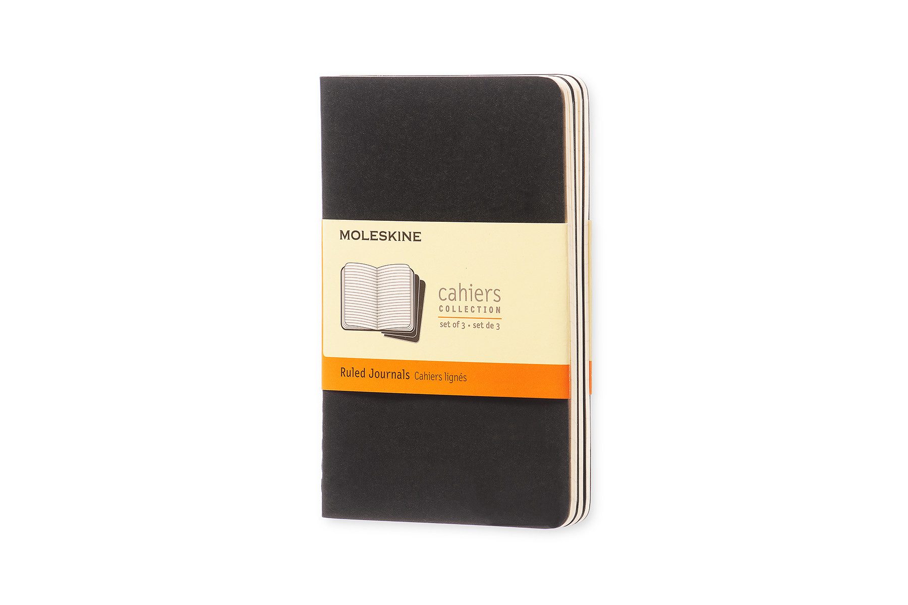 MOLESKINE Notizheft, Cahier 3er Set - mit Kartoneinband - 70g-Papier