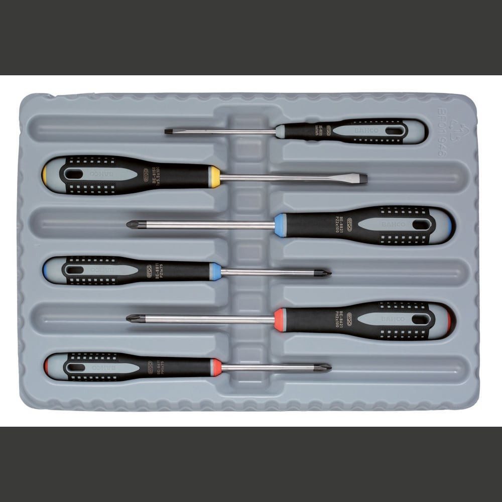BAHCO Schraubendreher Schraubendreher-Satz,6-Tlg, Schlitz+Ph+Pz BE-9886