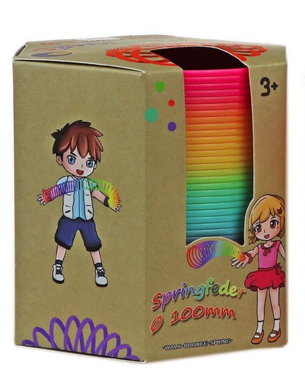 Fun Trading Lernspielzeug Regenbogenspirale XXL ca. Ø 10 cm, Treppenläufer/Springfeder (1-St), ideal für Geschenk / Mitgebsel – Bild 3 von 3