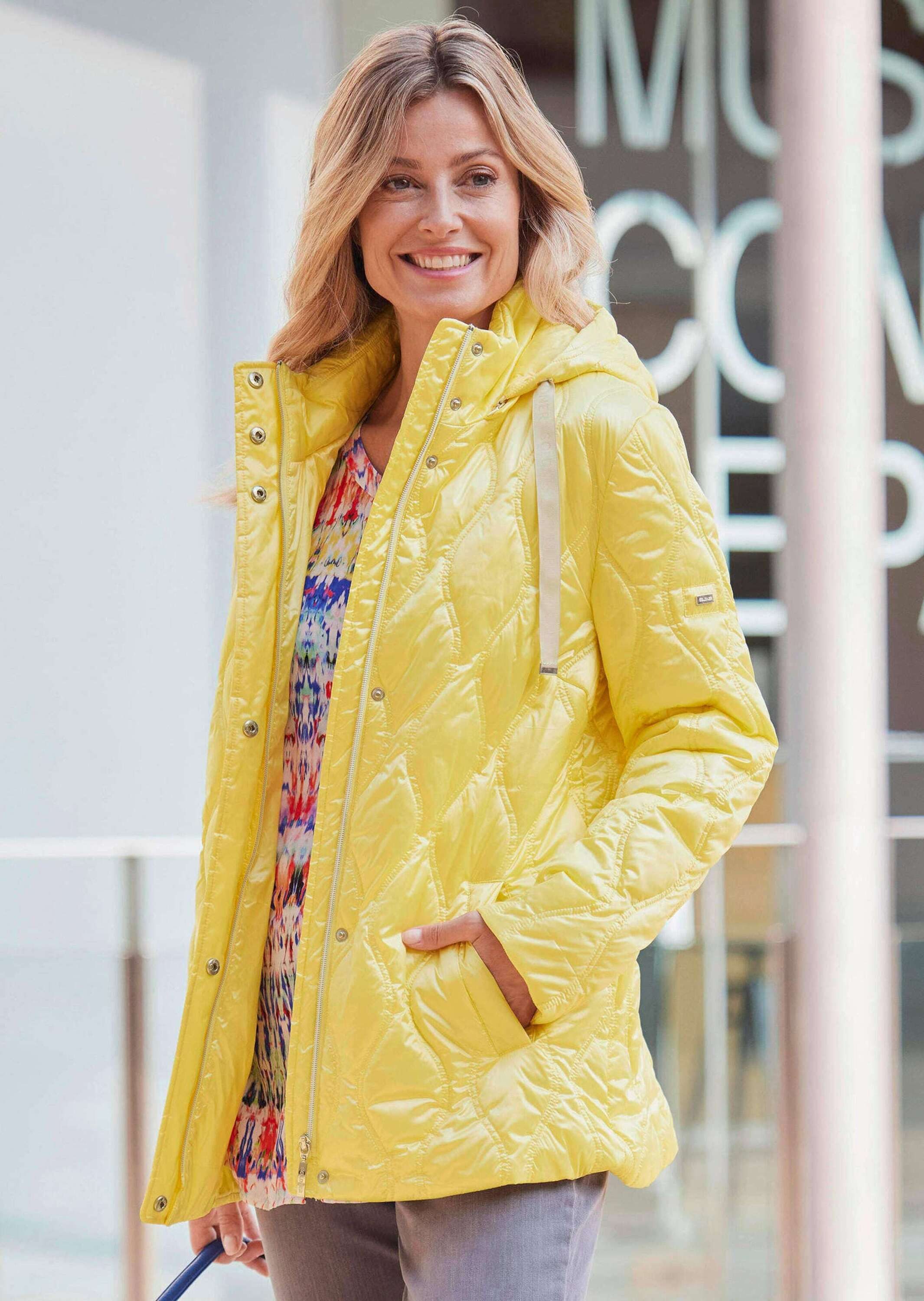 GOLDNER Outdoorjacke Herbstjacke Damen mit welliger Steppung im sportlichen Look Outdoorjacke Damen, Uni, leicht gefüttert, Kapuze