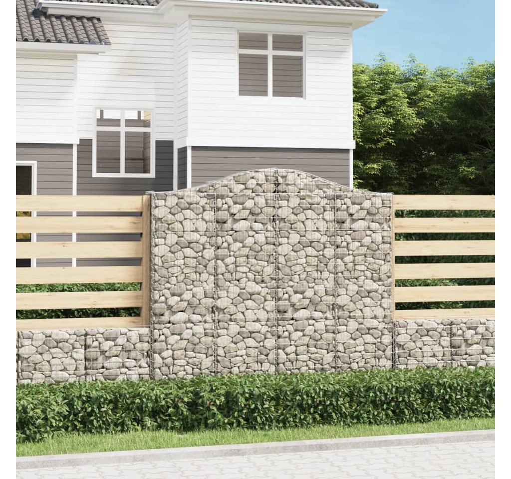 Thumbnail - vidaXL Gabionenzaun, Gabione mit Hochbogen 200x30x180/200 cm Verzinktes Eisen