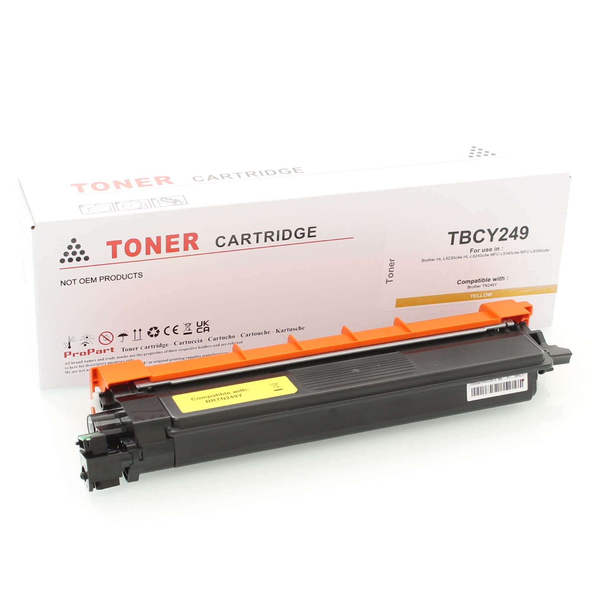 ABC Tonerkartusche Kompatibler Toner XXL für Brother TN249Y Gelb 4000 Seiten HL-L8230cdw