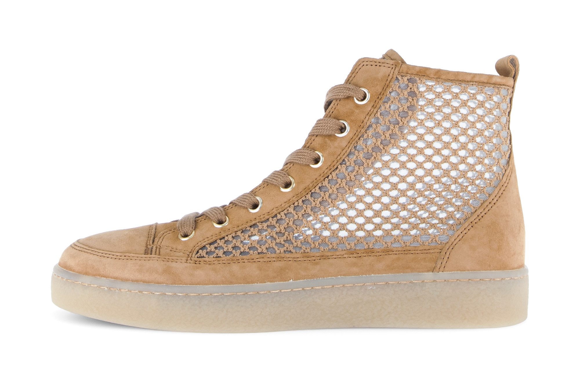 Gabor Plateausneaker, Schnürschuh, Freizeitschuh, High-Top-Sneaker mit modischer Stickerei
