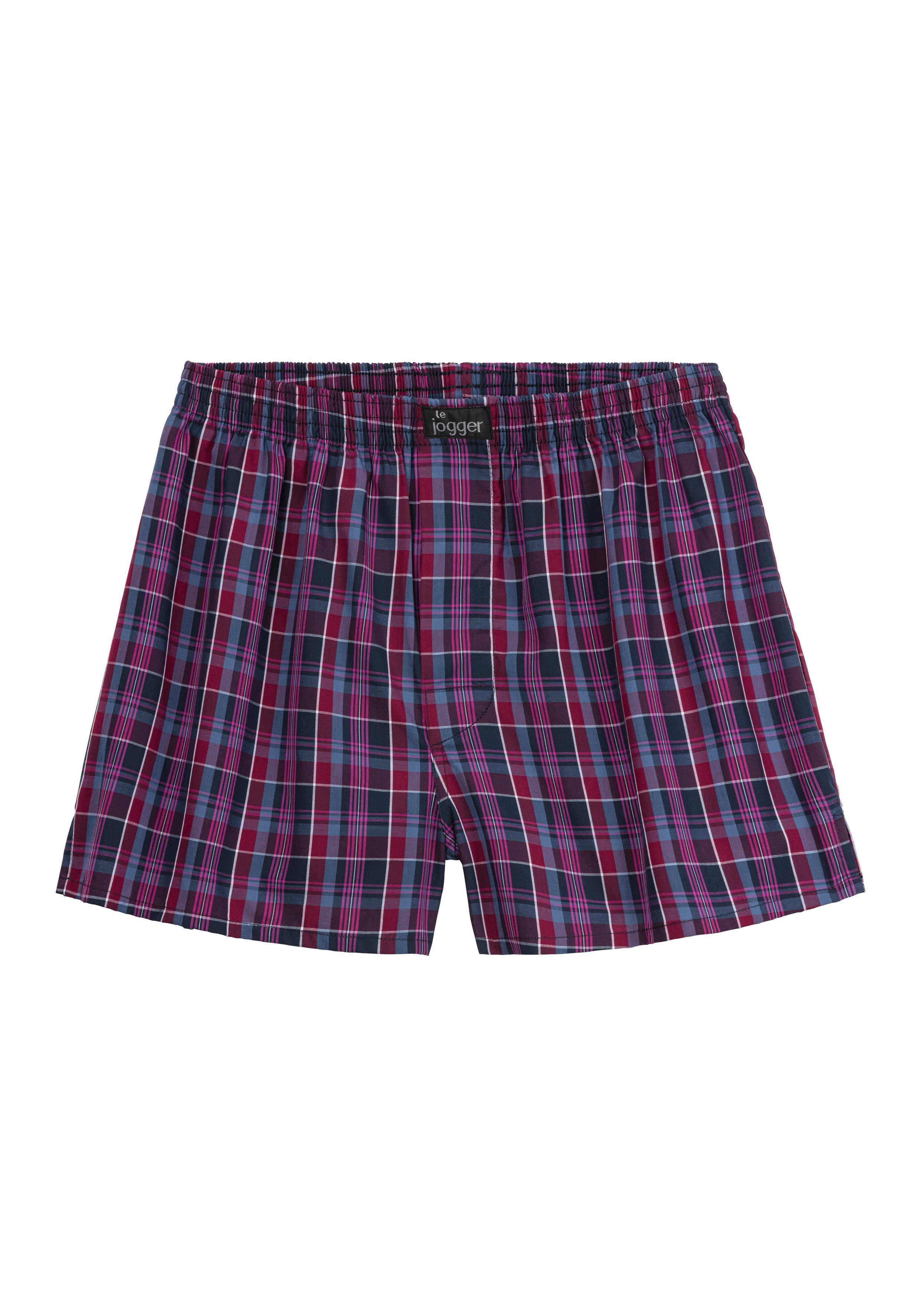 le jogger® Webboxer (Packung, 3-St) aus reiner Baumwolle