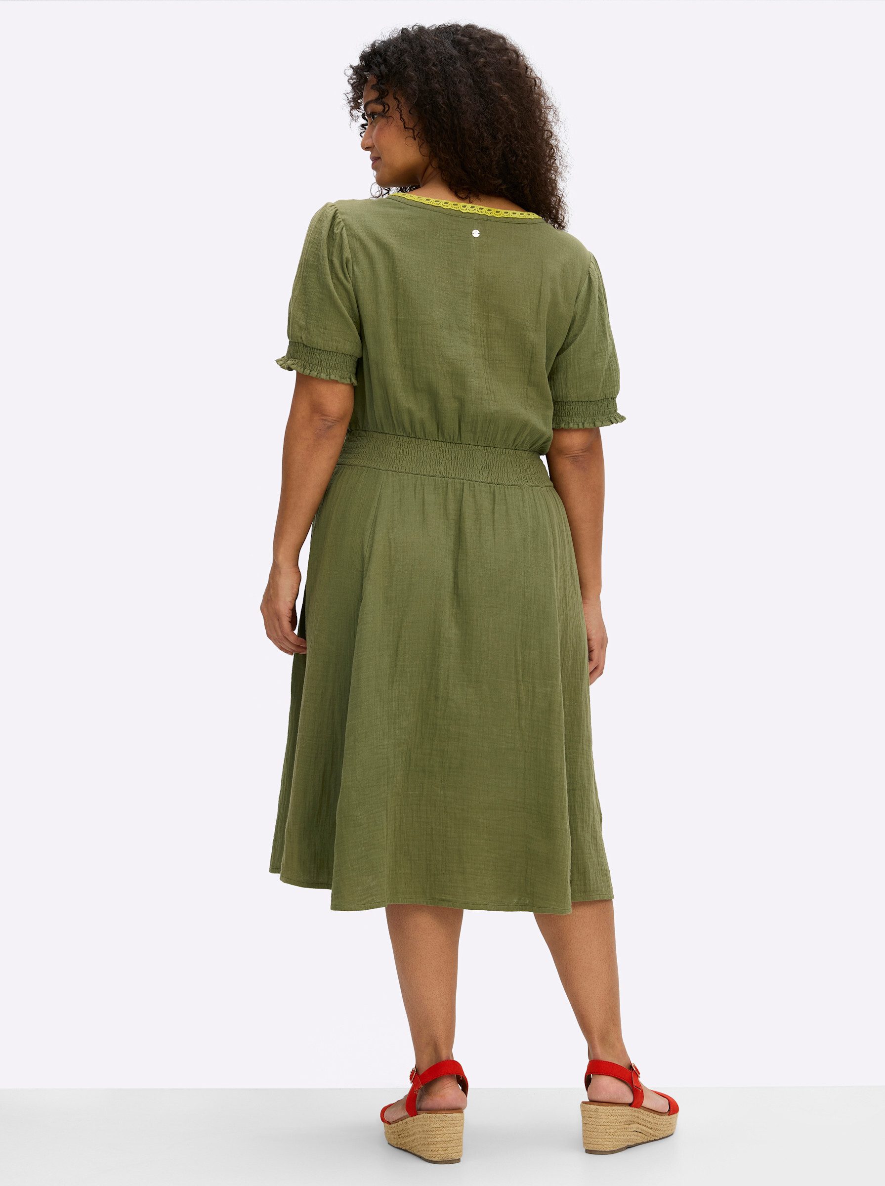 Sheego Etuikleid Kleid Kurzarm
