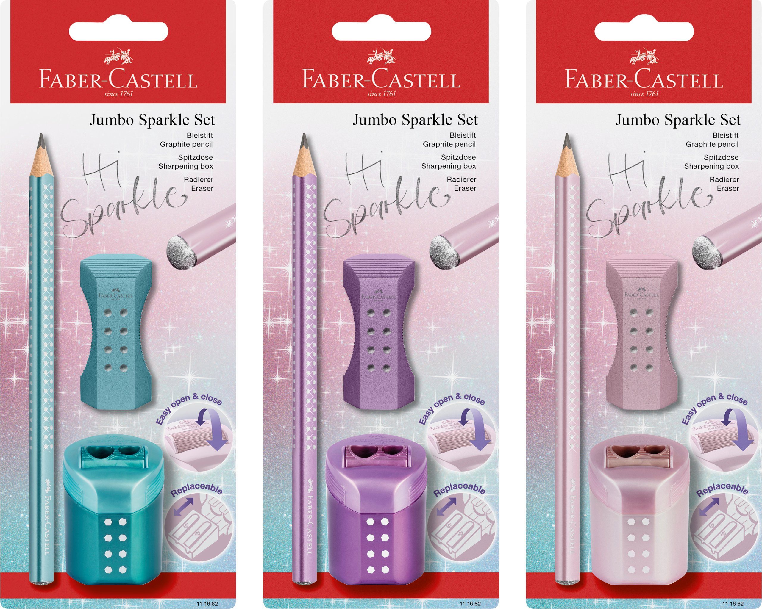 Faber-Castell Bleistift Bleistiftset Jumbo Sparkle Set Cosmic