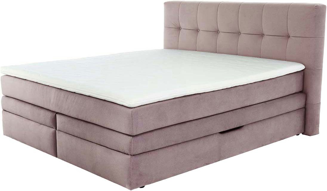 Jockenhöfer Gruppe Boxspringbett Amy, mit Bettkasten und Kaltschaum-Topper, erhältlich in 120, 140 & 180cm