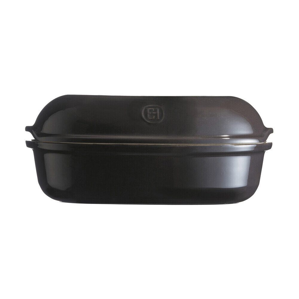 Emile Henry Backform Brotbackform 34x22x15 cm Artisan Kohle, 3,4l, Made in France, Keramik, mikrow.- & spülm.sicher, schwarz