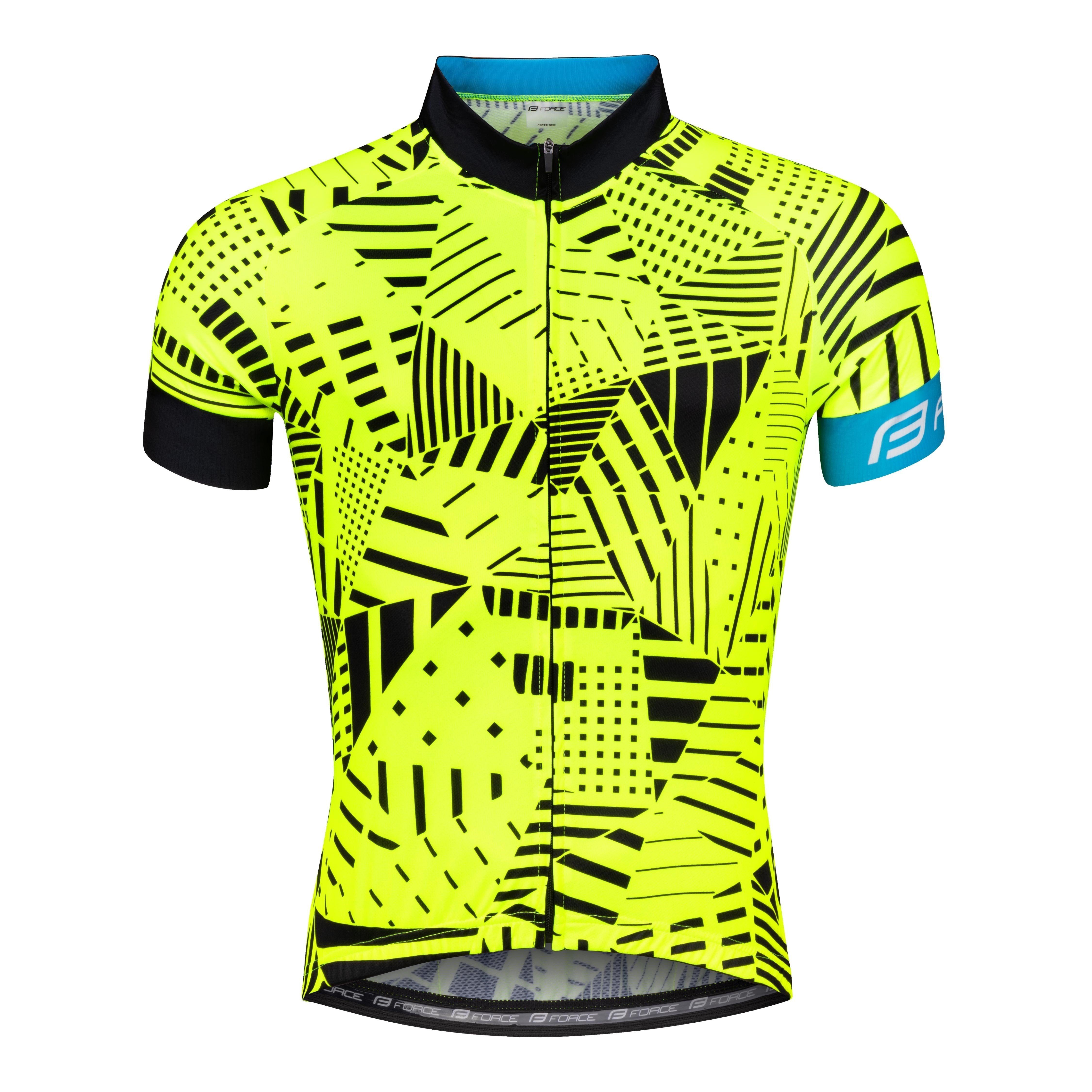 Radtrikot Jersey FORCE SHARD kurzarm, Gelb %%*