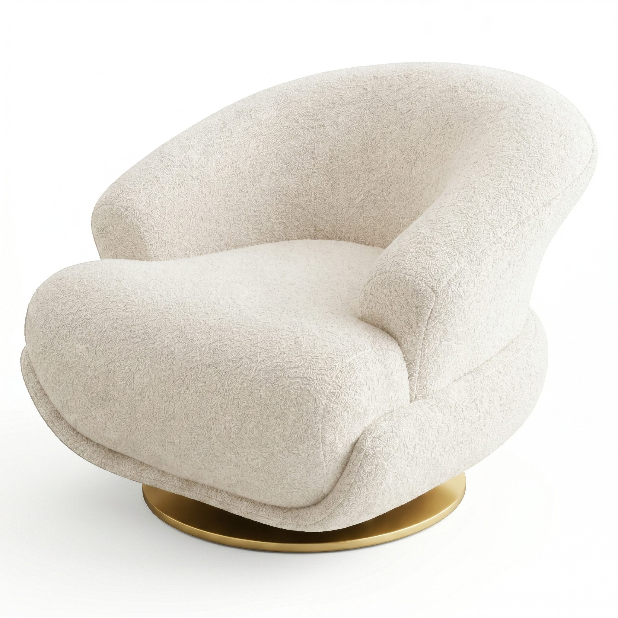 Xlmoebel Loungesessel Moderne Loungesessel in Weiß mit Holzdetails im minimalistischen Desig (1-St., Loungesessel), Hergestellt in Europa