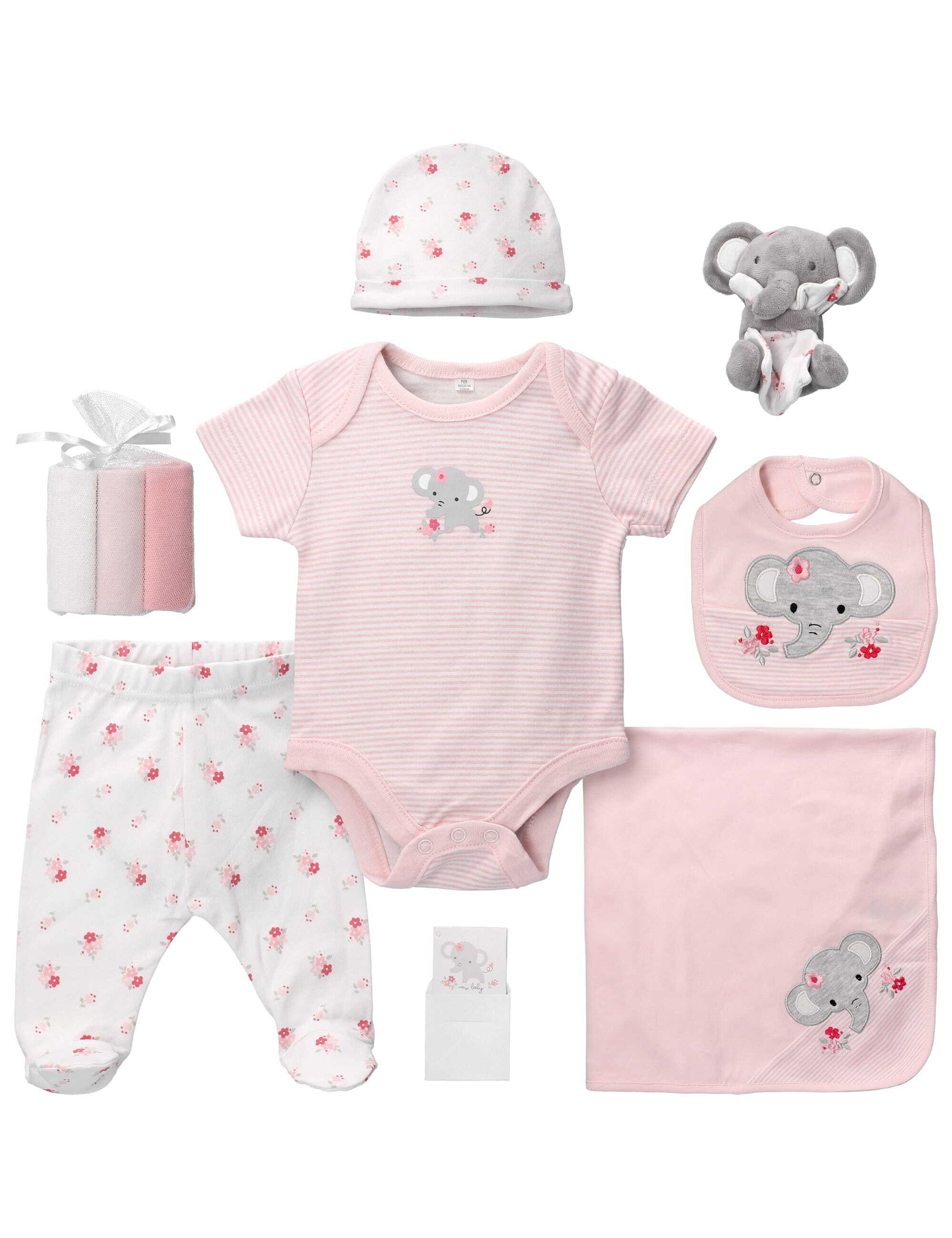 Rock a Bye Baby Boutique Erstausstattungspaket Set Elefant (Set, 1-tlg., 10 Teile)