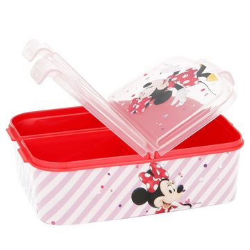 Disney Minnie Mouse Lunchbox Brotdose Mouse 3 Fächer Minnie Maus Lunch to Go Vesper Dose