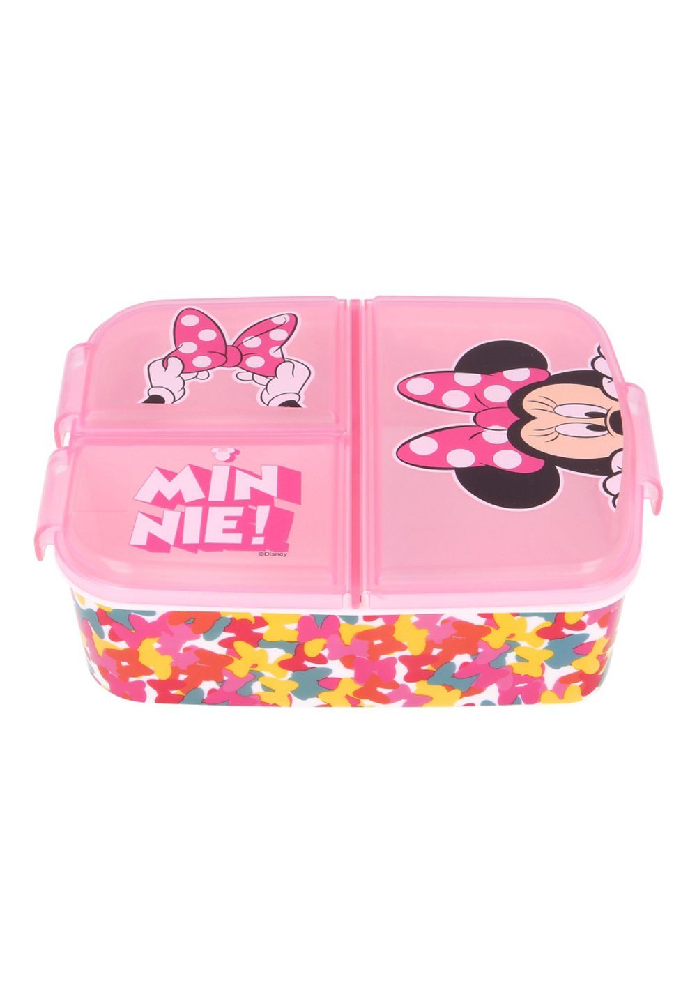 3 Mouse Minnie mit Brotdose Minnie Disney Lunchbox Vesperdose Fächern Mouse,