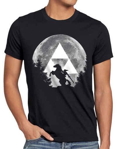 style3 Print-Shirt Herren T-Shirt Link Epona Mond snes zelda ocarina