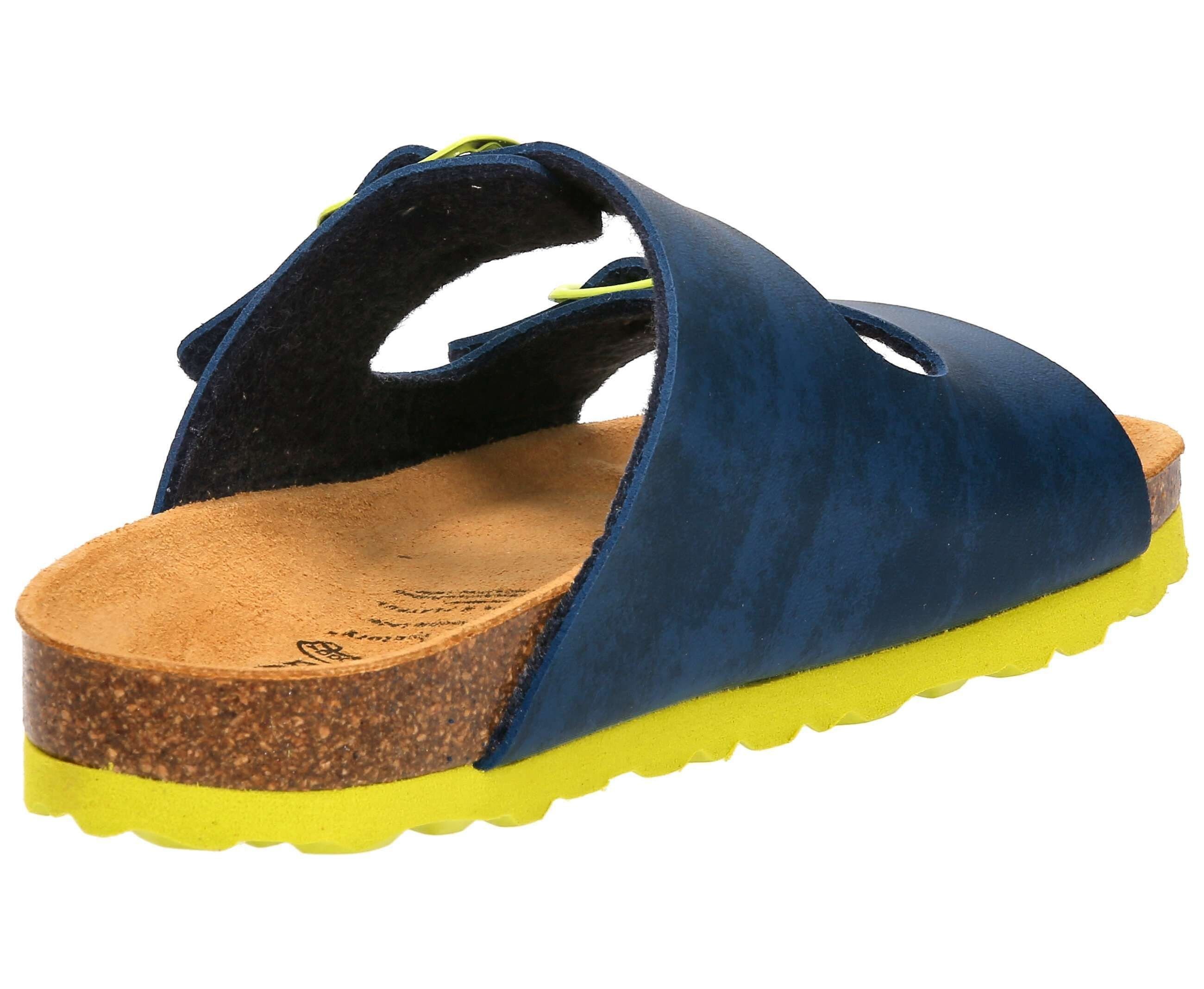 Pantolette blau/lemon Lico Kids Bioline Pantolette