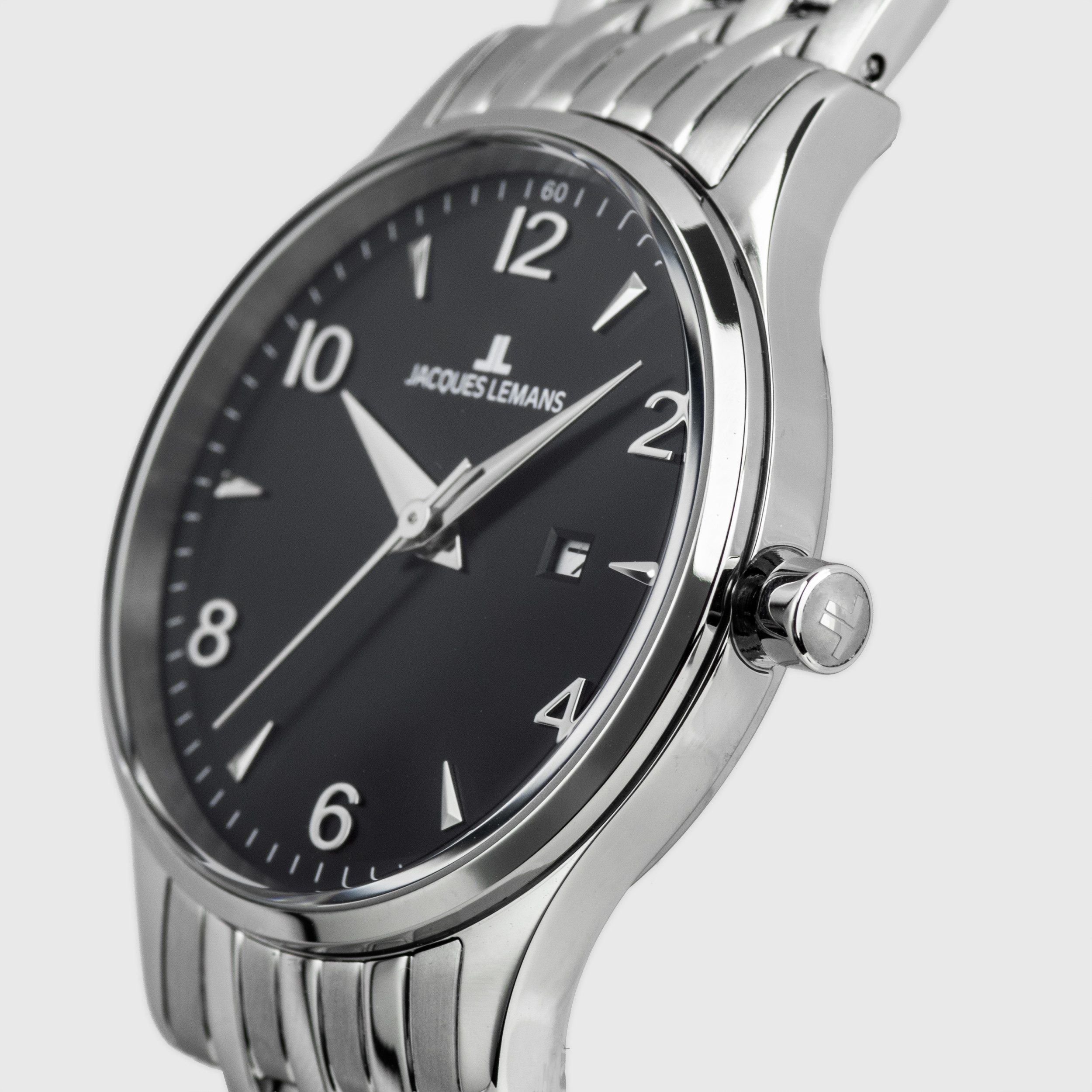 Jacques Lemans Quarzuhr London 1-2216E, Armbanduhr, Damenuhr, Edelstahlarmband, analog, Tag