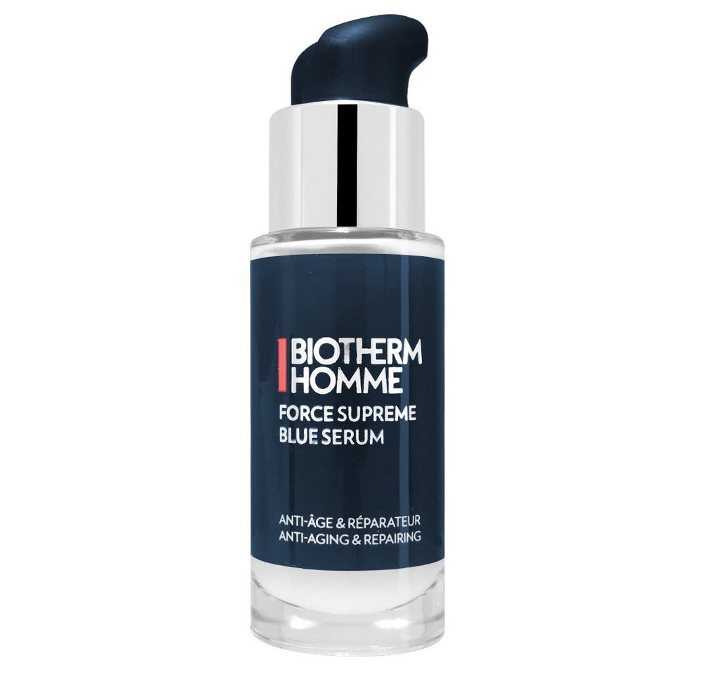 BIOTHERM Anti-Aging-Creme Force Supreme Blue Serum 18ml, Unterstützt Hautfestigkeit, Regeneration und ein glatteres Hautbild