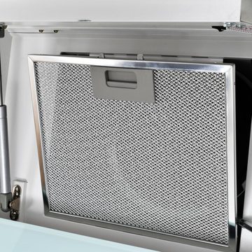 Küchenmaschinen-Adapter vidaXL Dunstabzugshaube Wandmontage Edelstahl 756 m³/h 90 cm Weiß