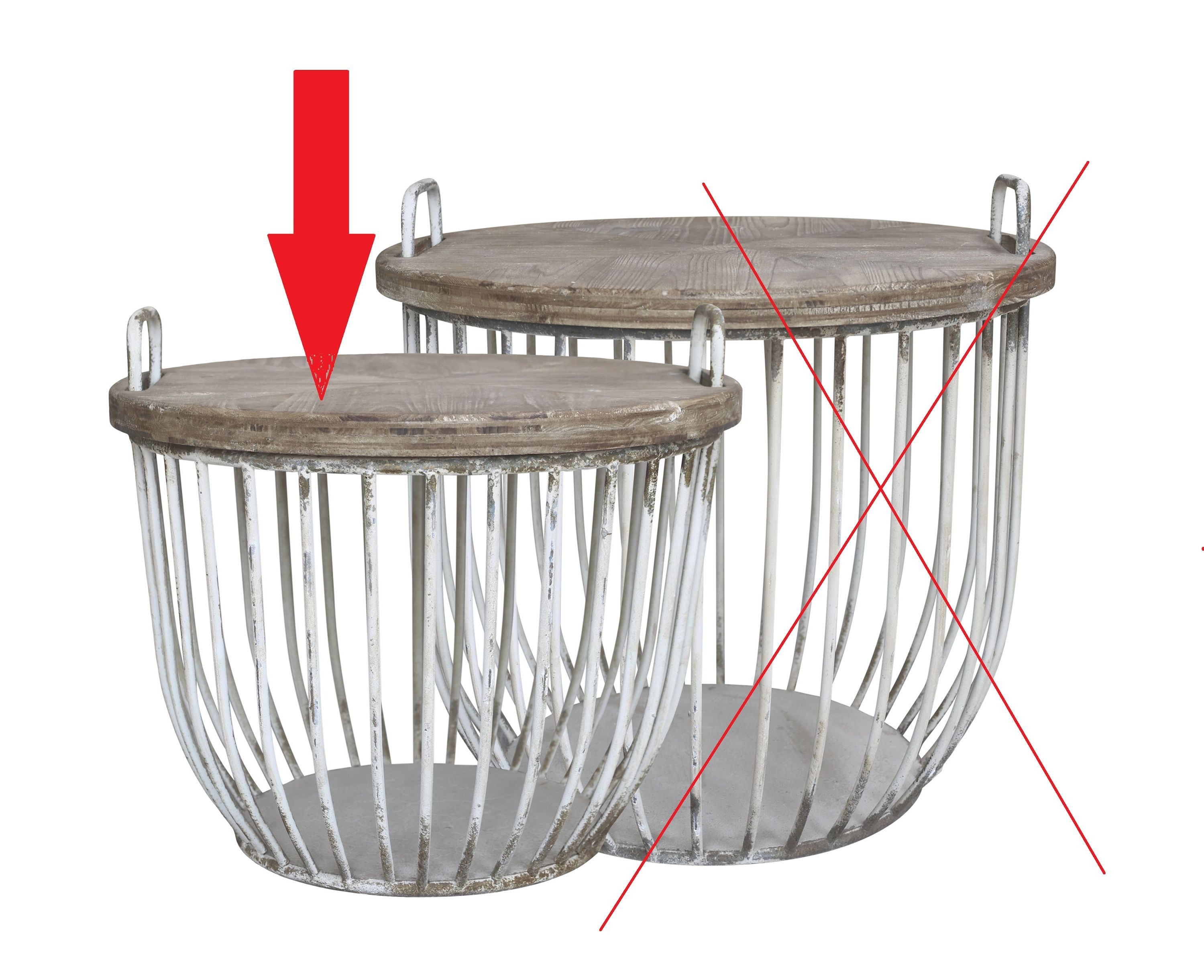 Chic Antique Beistelltisch 1x Beistelltisch Sofatisch günstig online kaufen