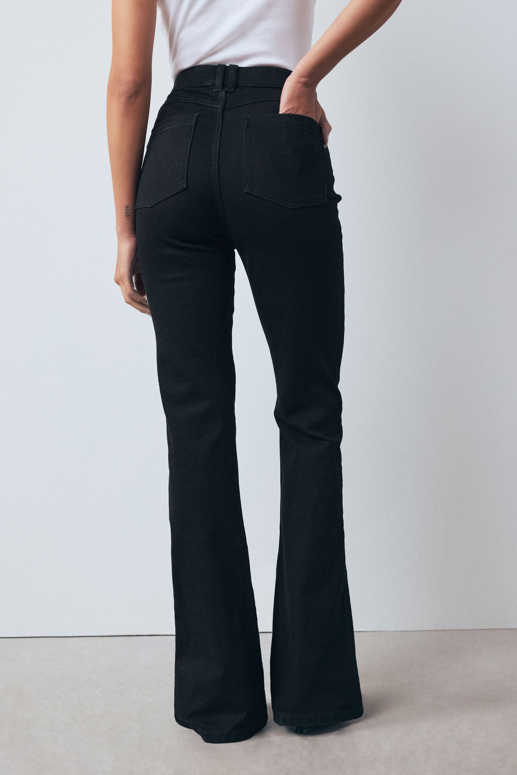 Next Schlagjeans Flexi Fit Schlupf-Hochbund-Schlagjeans (1-tlg)