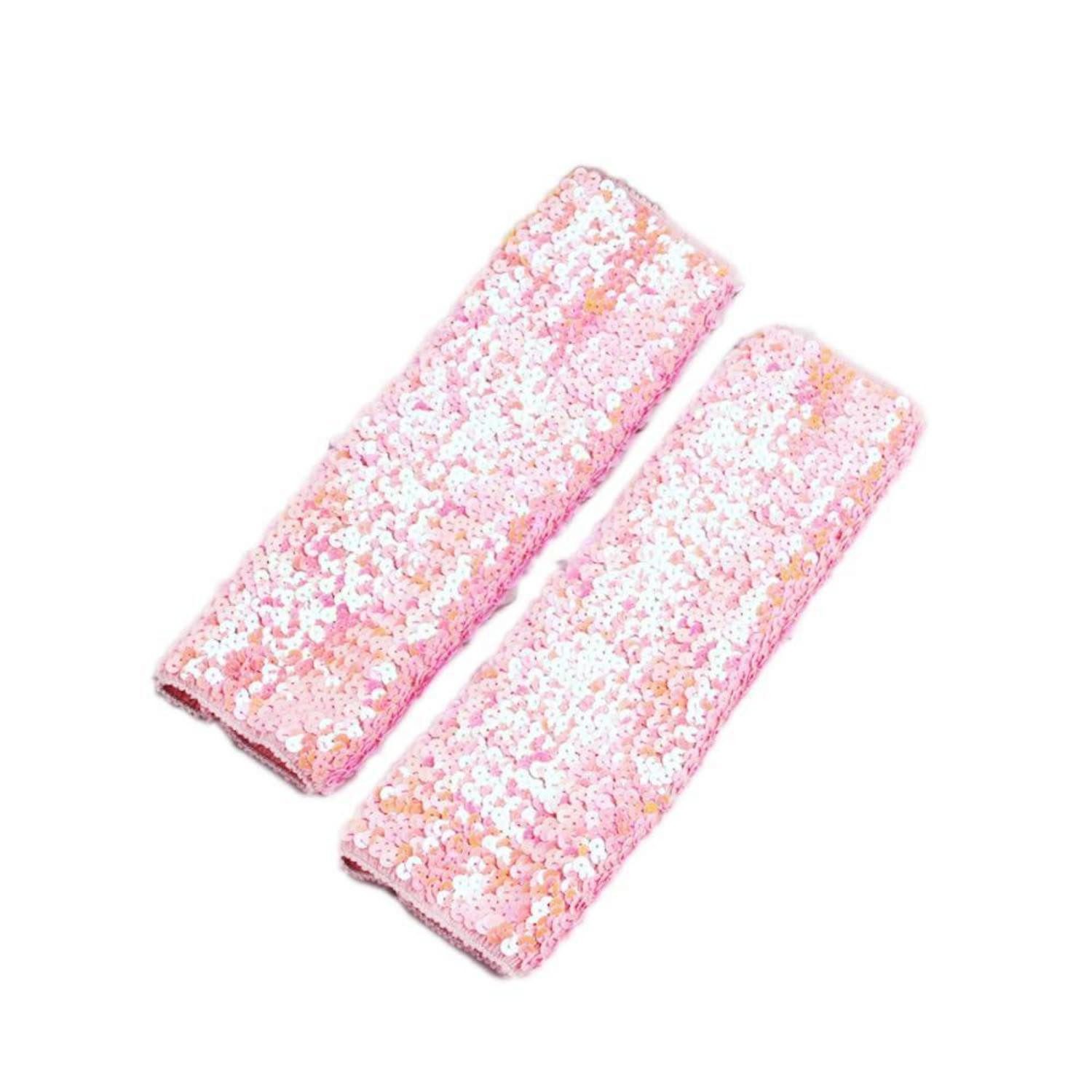LuxusKollektion Kostüm Pailletten Handschuhe Rosa 9x28cm