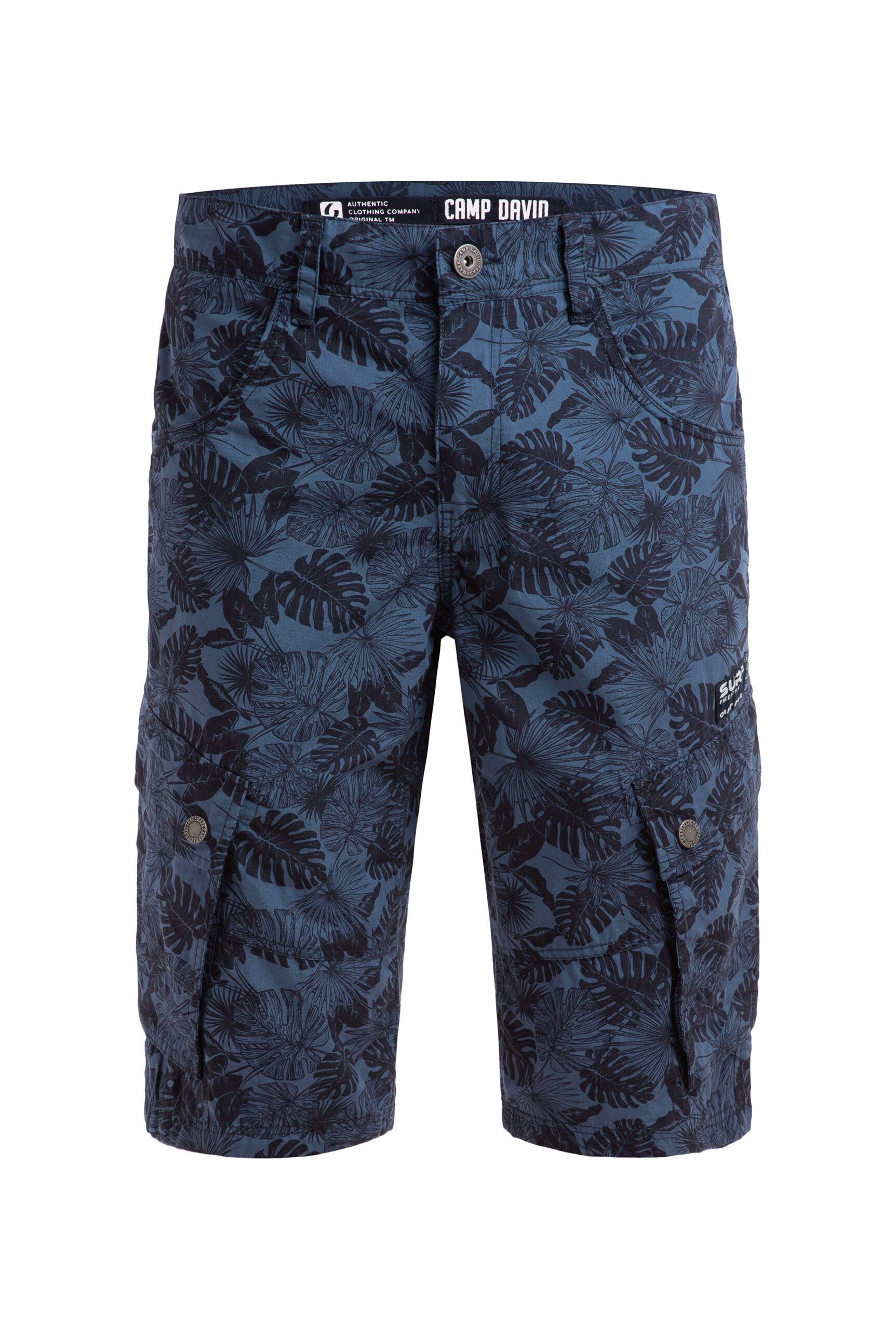 CAMP DAVID Shorts mit All Over Print