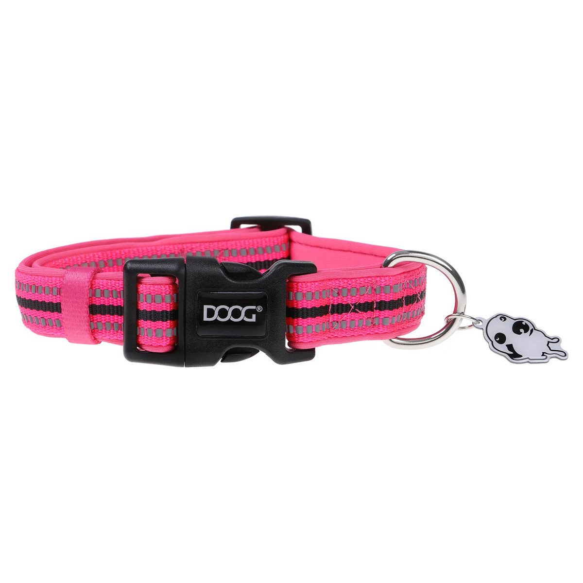 Hunde-Halsband Neon Halsband Lady pink/grau