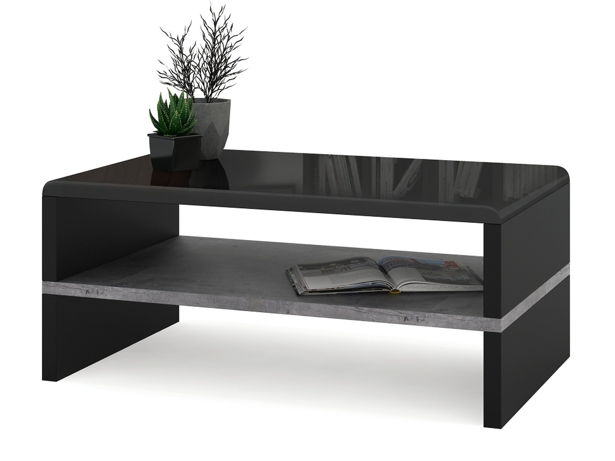 Mazzoni Couchtisch Design Rock Tisch Schwarz günstig online kaufen