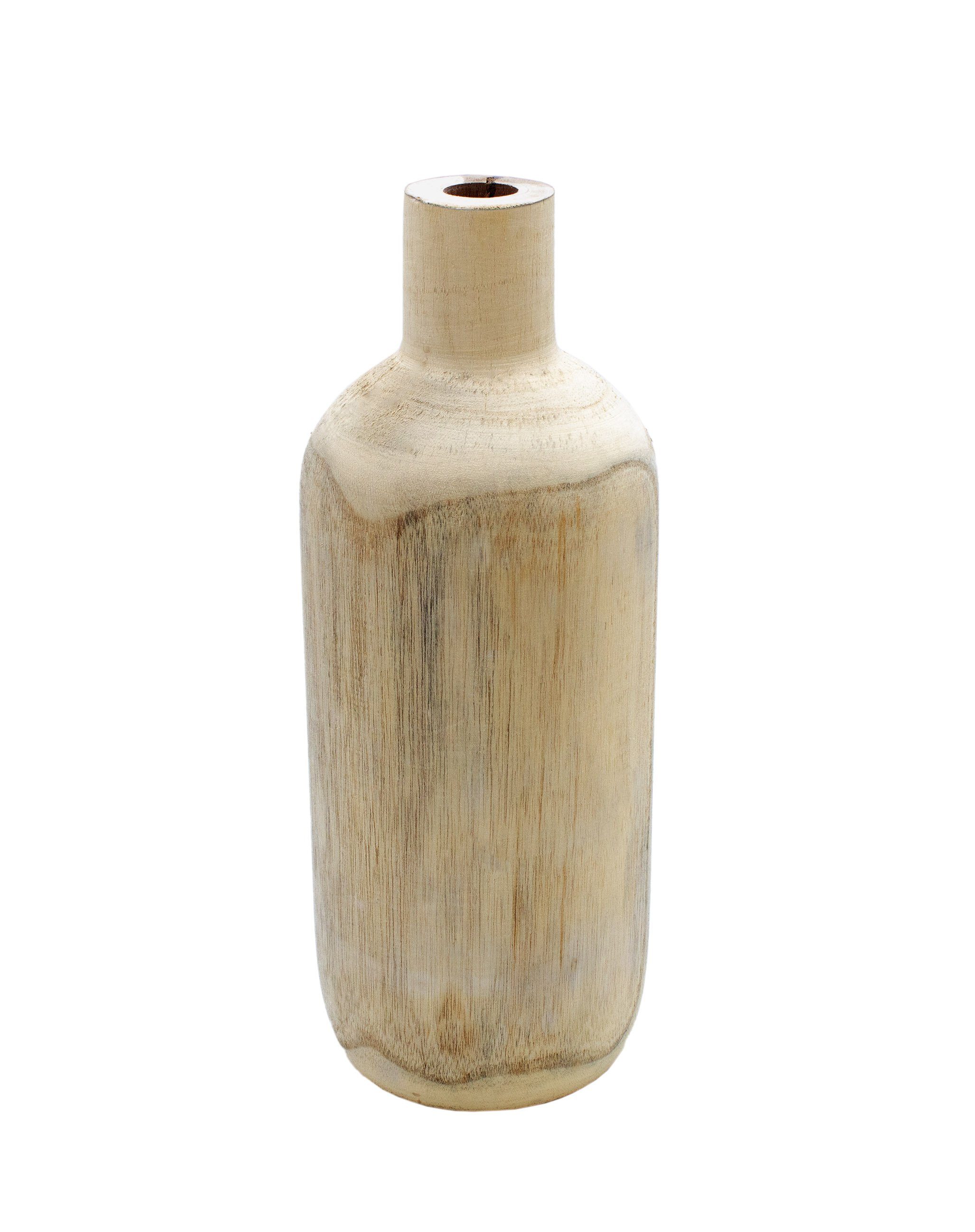 Spetebo Dekovase (Packung, 1 St., 1 Vase), Deko Holzvase Flasche naturbelas günstig online kaufen