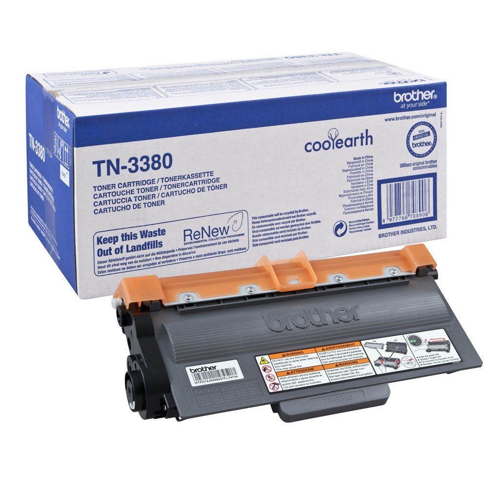 Brother Tonerkartusche 2 Tonerkartuschen TN-3380 je ca. 8.000 Seiten - black