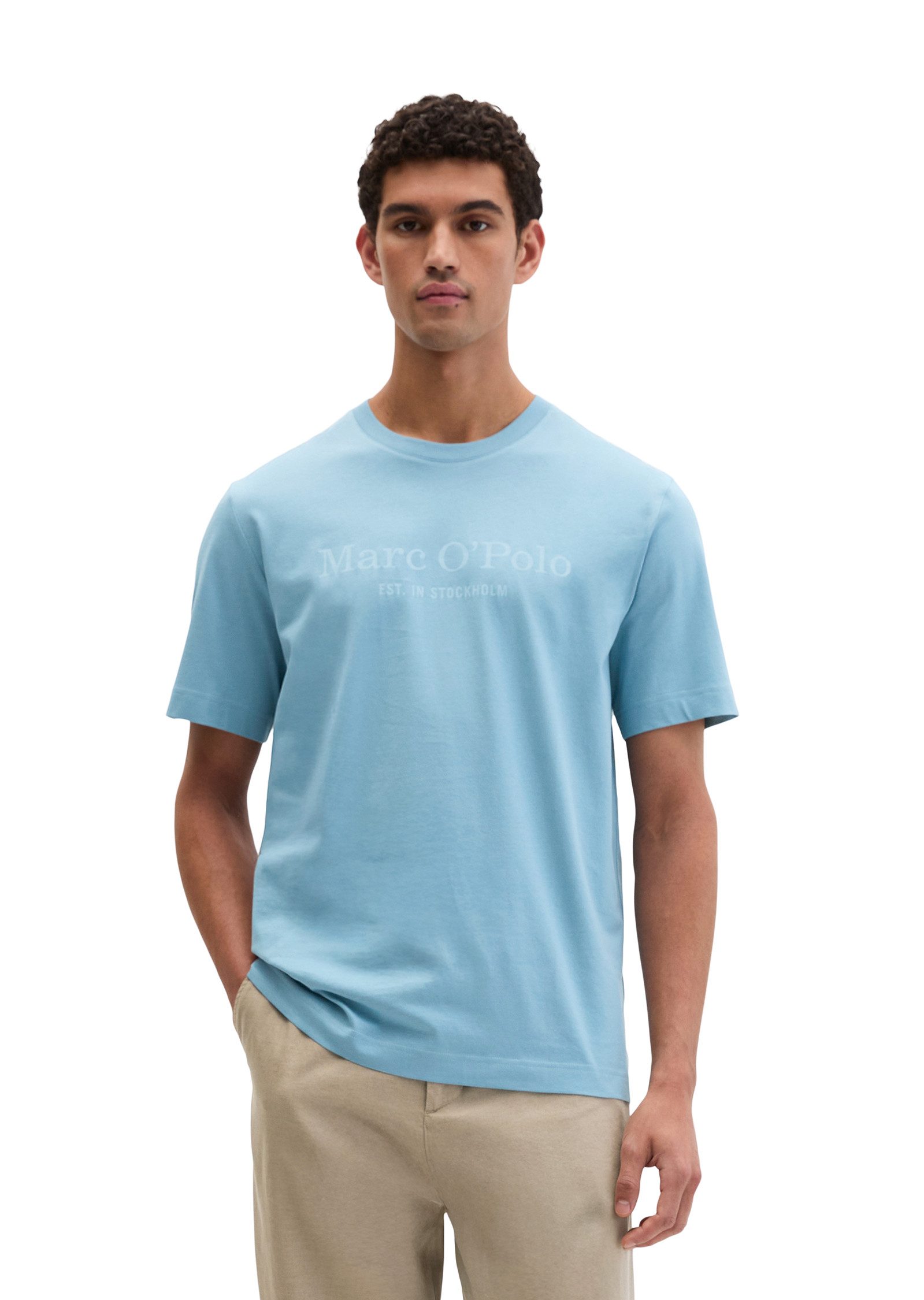Marc O'Polo T-Shirt mit tonigem Label-Print vorne