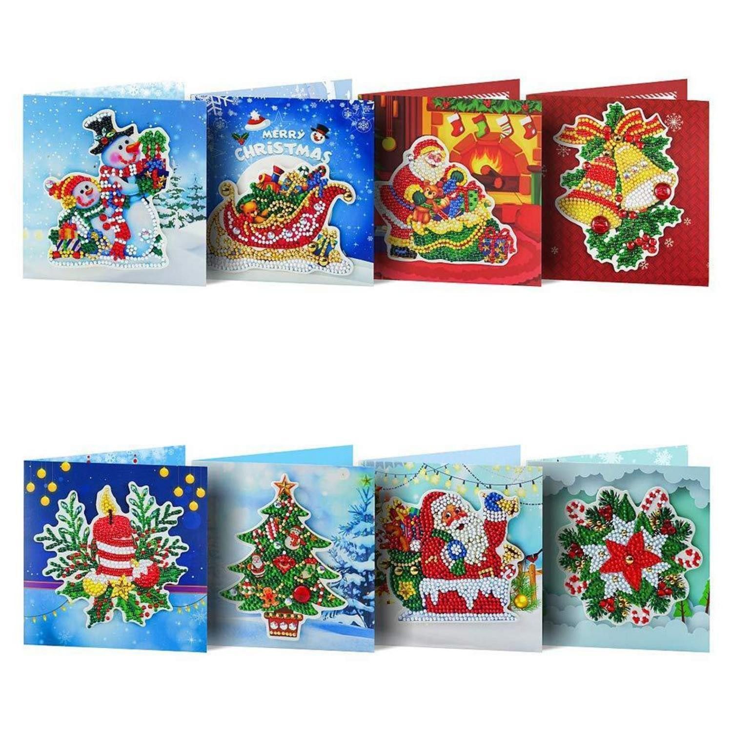 LuxusKollektion Grußkarte Diamant Weihnachtskarten-Set 8-tlg. DIY