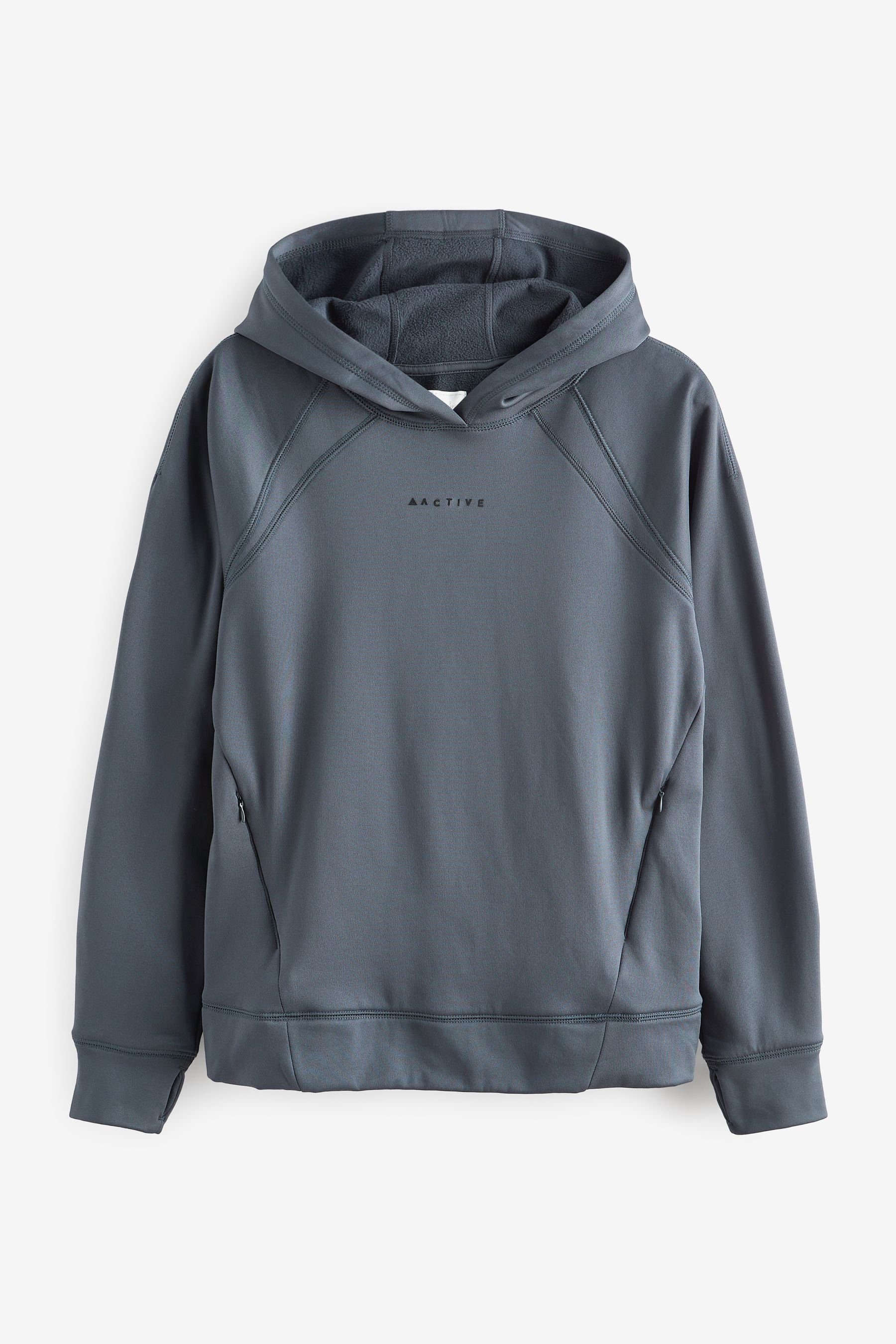 Next Kapuzensweatshirt Next Elements Outdoor-Hoodie mit Fleecefutter (1-tlg) Slate Grey