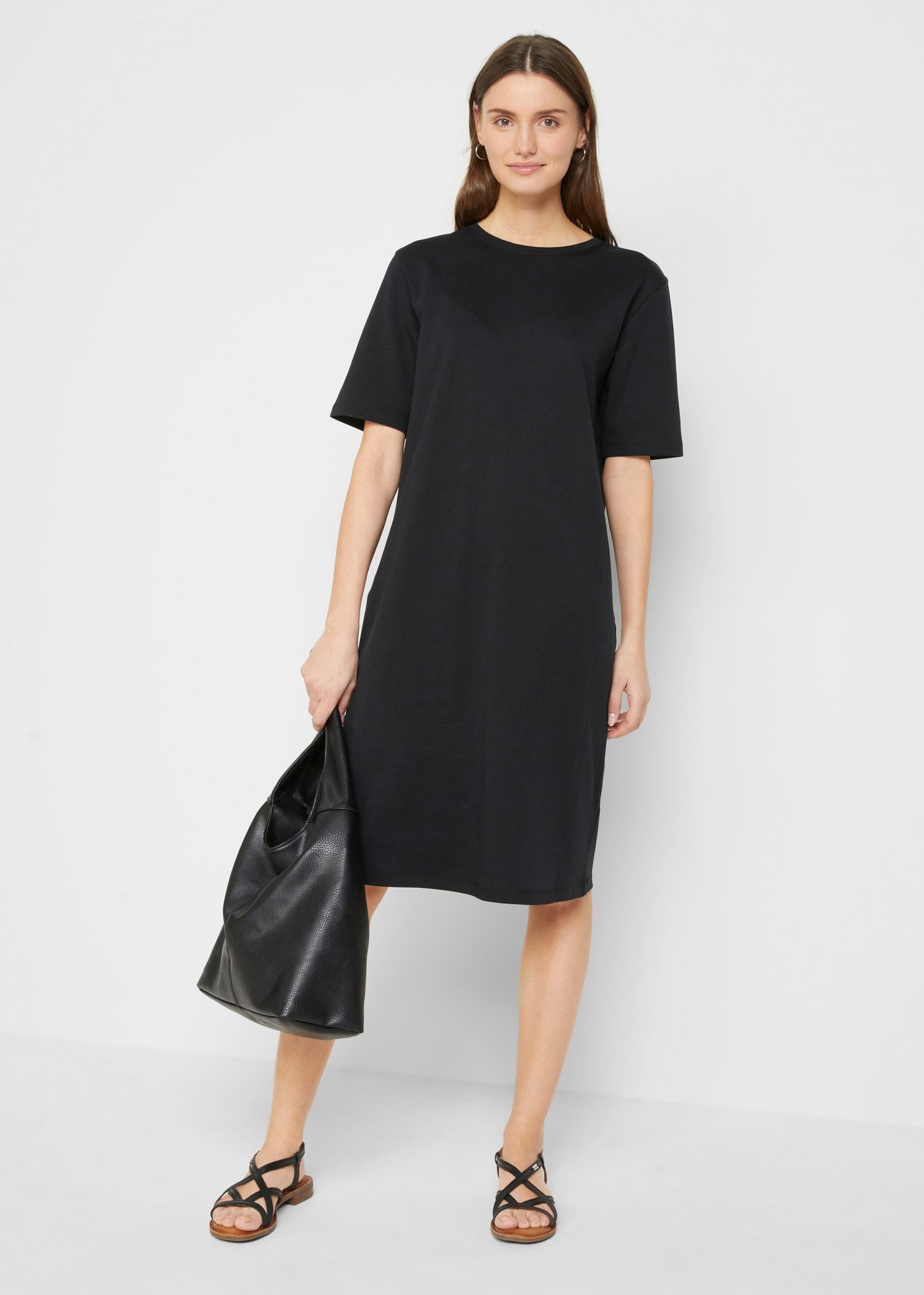 bonprix Shirtkleid (Packung, 2-tlg) für Alltag, mit Rundhalsausschnitt, Kurzarm, Oversize Passform