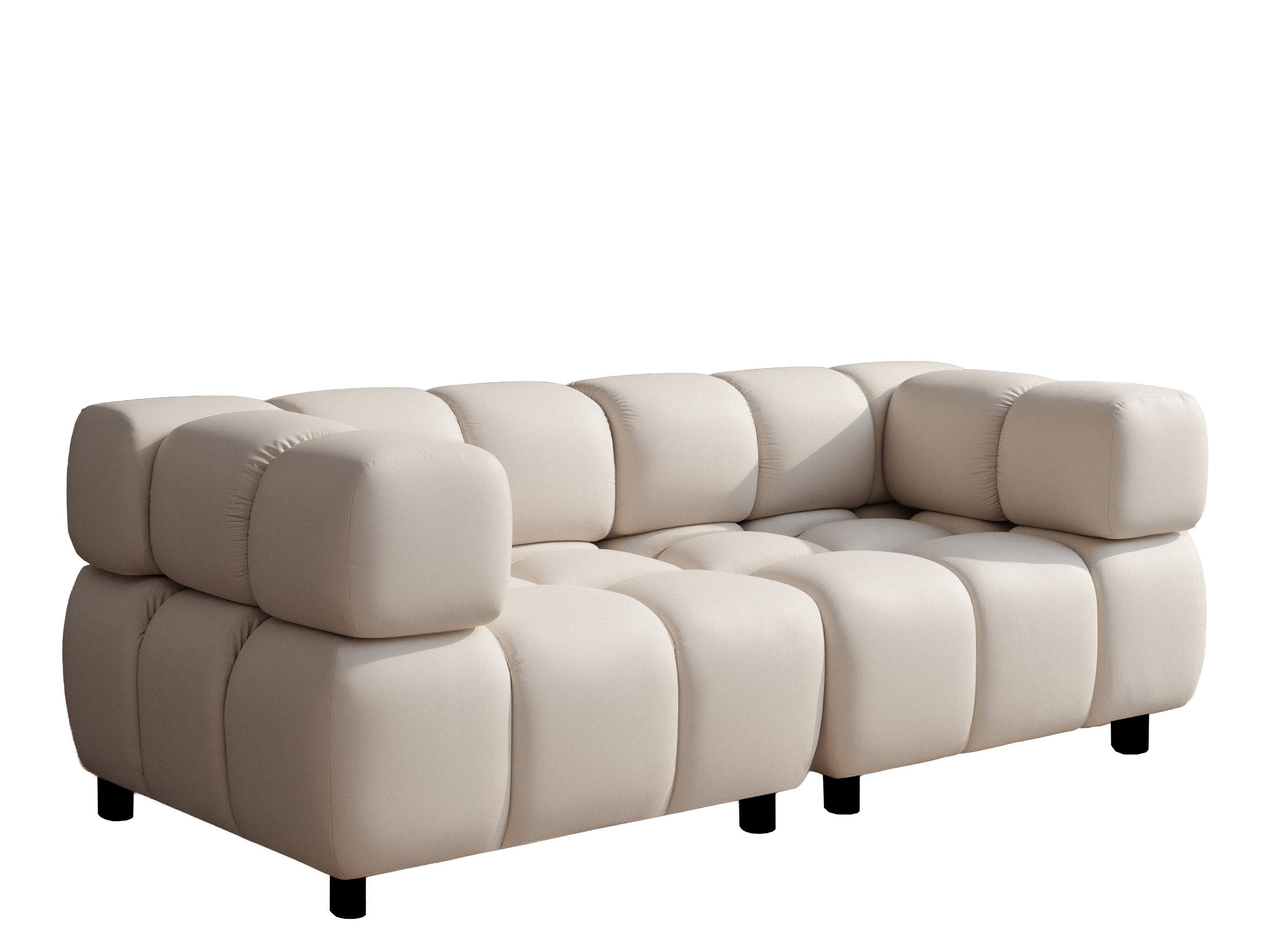 Kaiser Möbel Sofa 3-Sitzer modern modular Premium aus Veloursstoff Bluvel, BOLLA, Einzelartikel, luxuriöses Designer-Sofa,moderne Bubble-Form