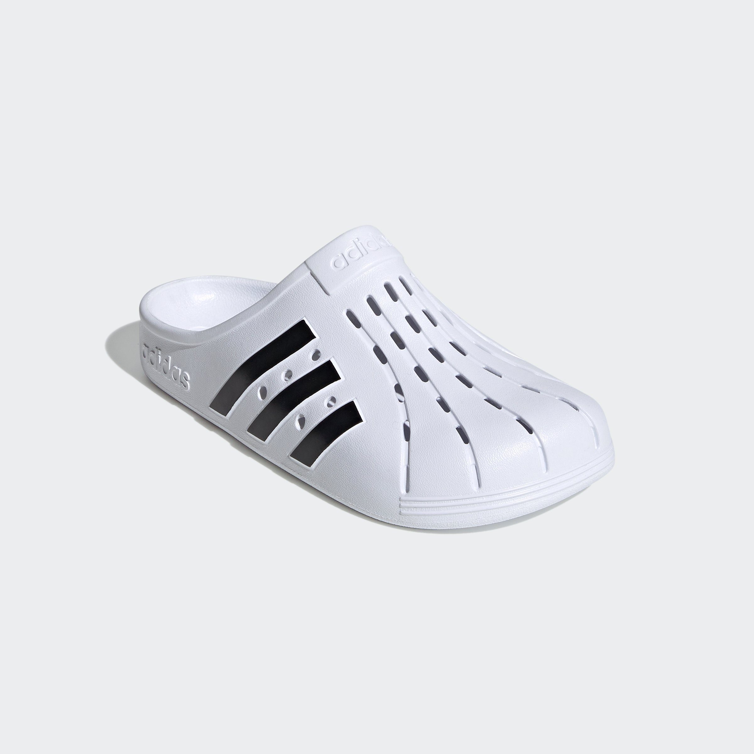 adidas Sportswear ADILETTE CLOG Badesandale Cloud White / Core Black / Cloud White