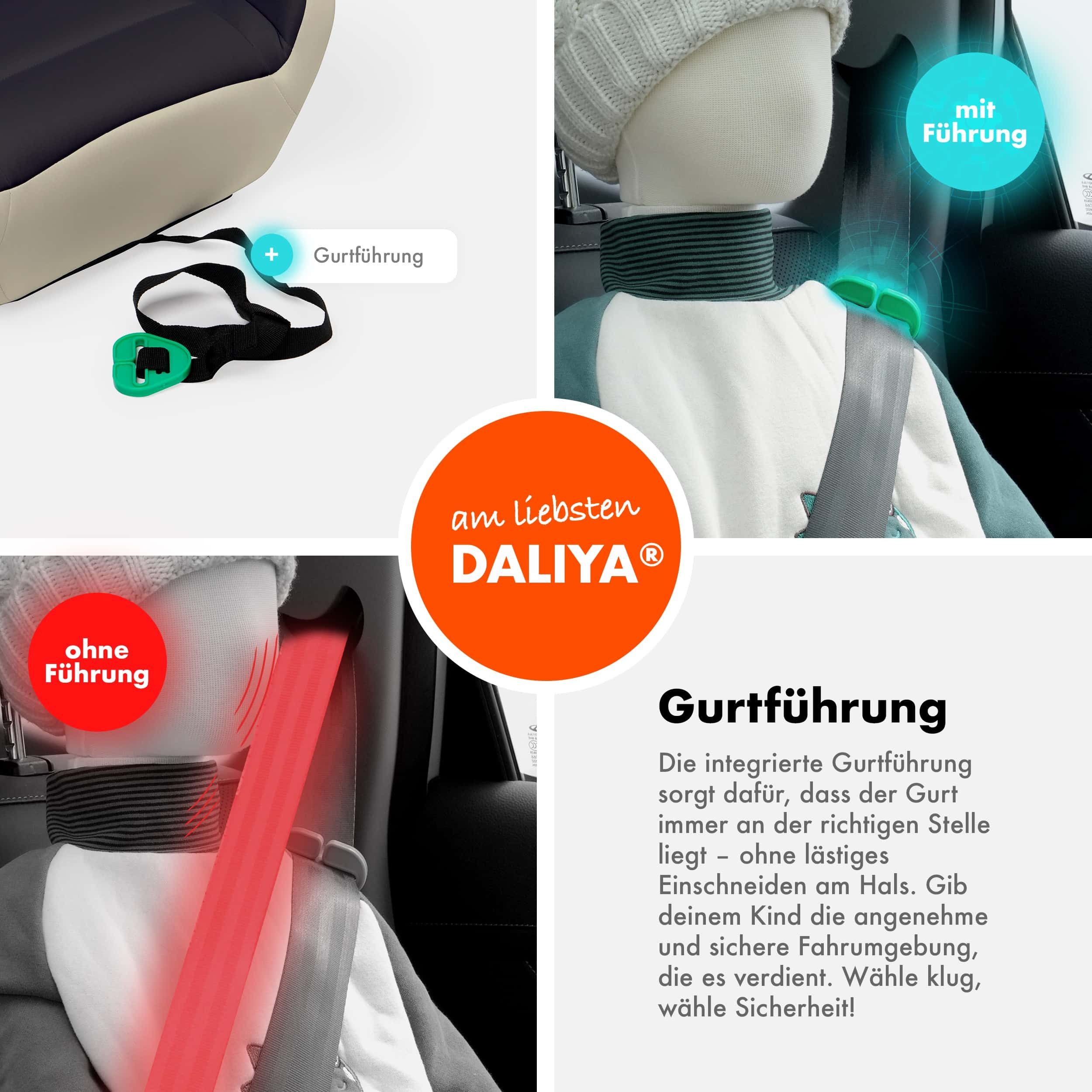 Daliya® Kindersitzerhöhung QUBIX I-Size Sitzerhöhung, Kindersitzerhöhung, Kindersitz, ab: ab 6 Jahre oder 125cm Körpergröße, bis: bis 12 Jahre oder 150cm Körper – Bild 3 von 5
