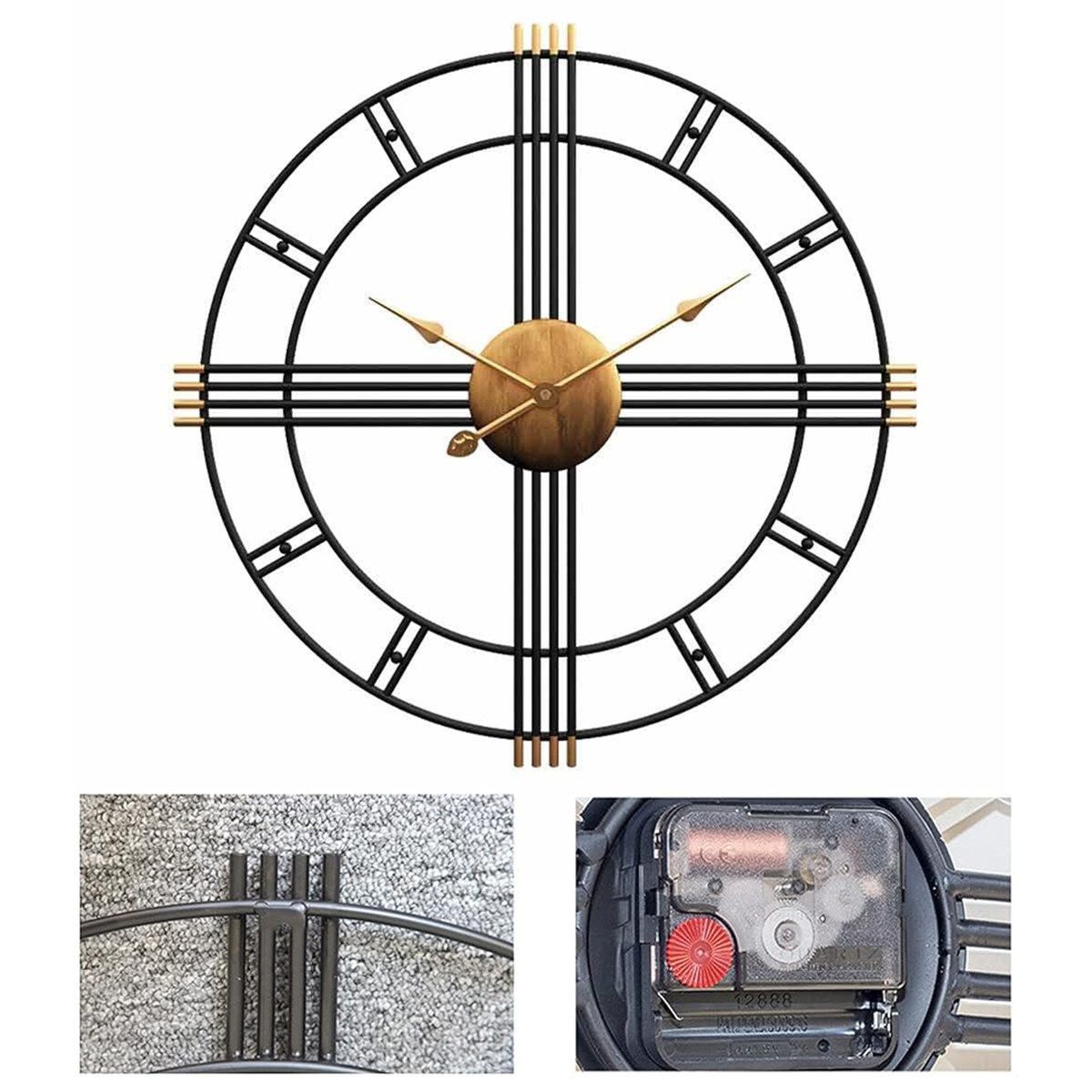 LIANNA Standuhr Wanduhr Leise Wanduhr, einfach und stilvoll, 50 cm * 50 cm (Set, 1-St., 50 cm * 50 cm für verschiedene Umgebungen wie Wohnzimmer, Schlafzimmer), für verschiedene Umgebungen wie Wohnzimmer, Schlafzimmer, Esszimmer