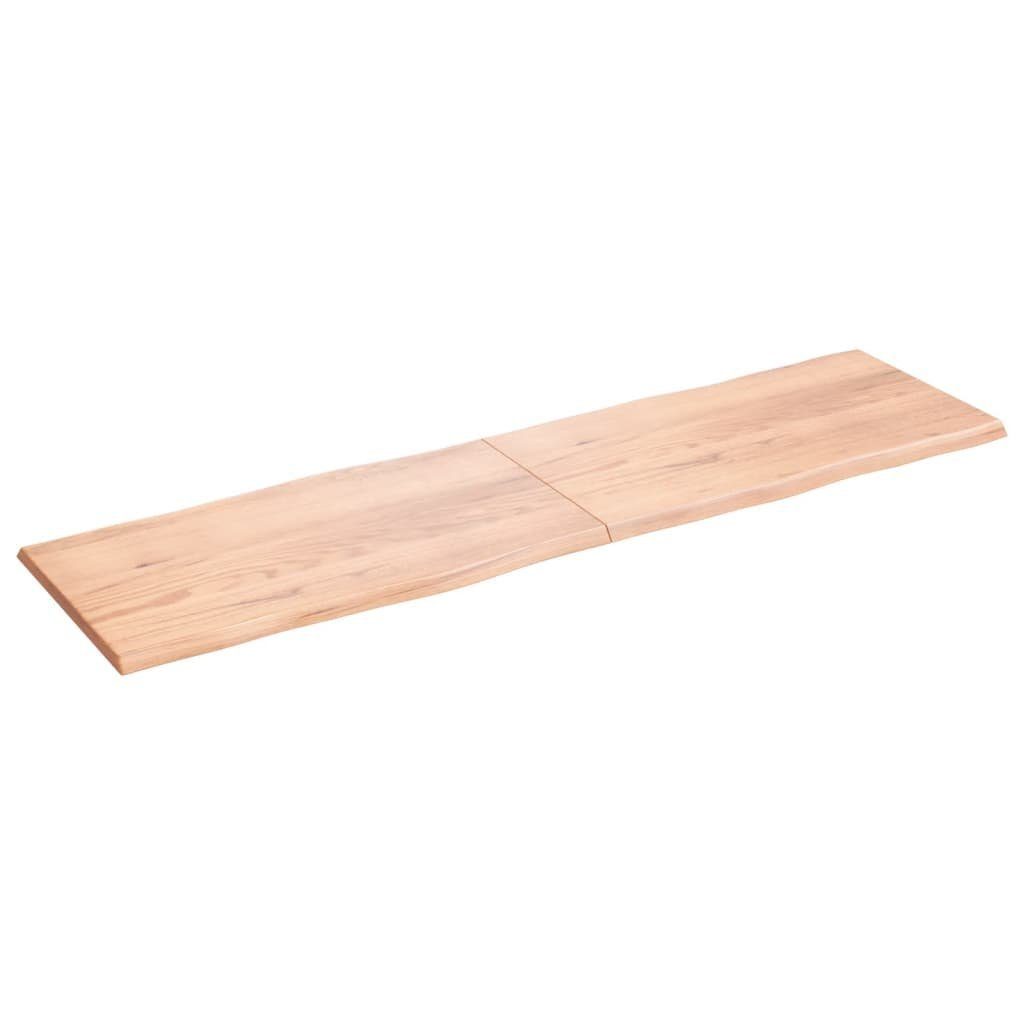 furnicato Massivholz (1 St) Tischplatte 220x60x(2-4) Baumkante Behandelt cm
