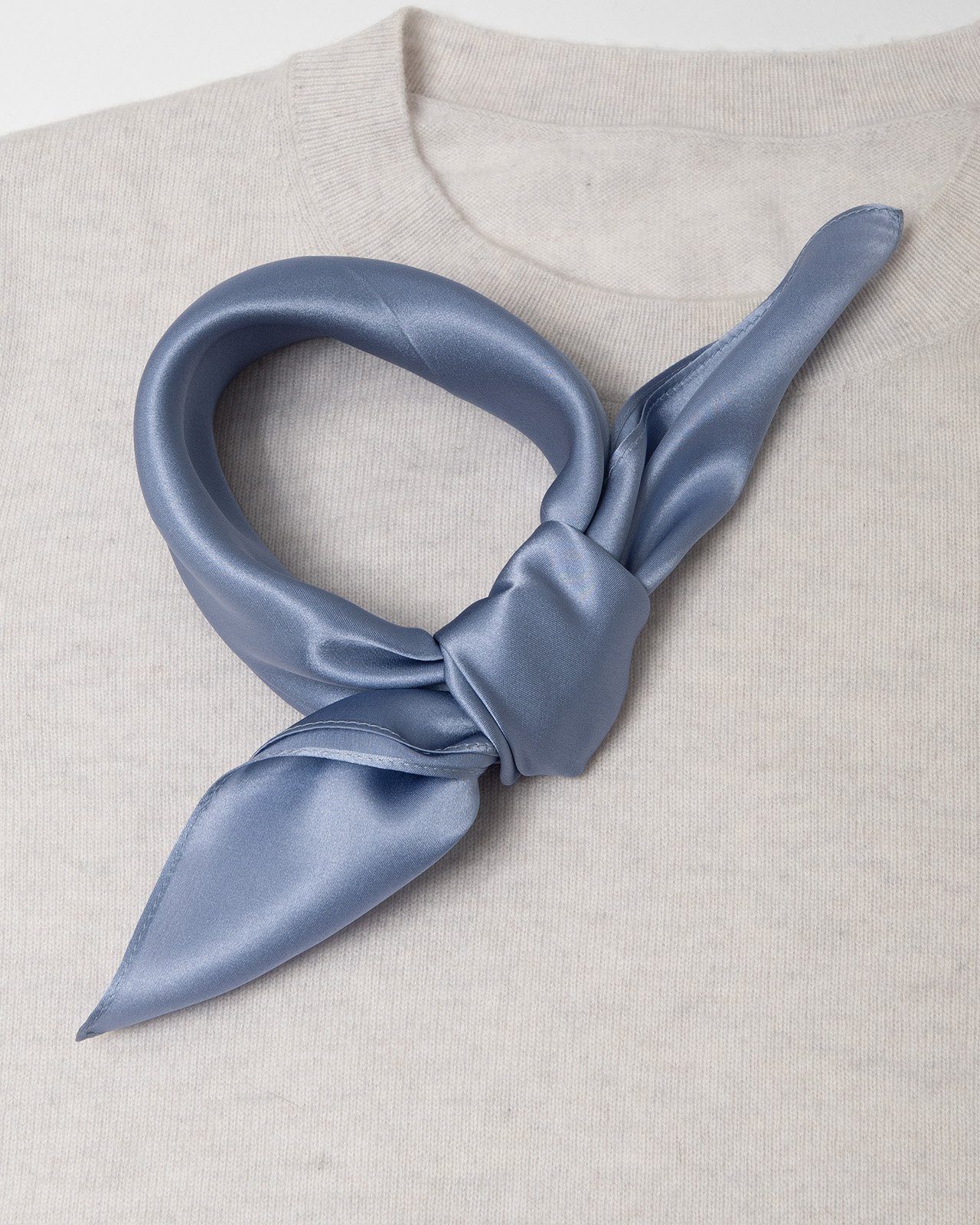 MayTree Seidentuch quadratisch einfarbig 53x53cm Nickituch, Bandana-Schal, (Stück), 100% Seide
