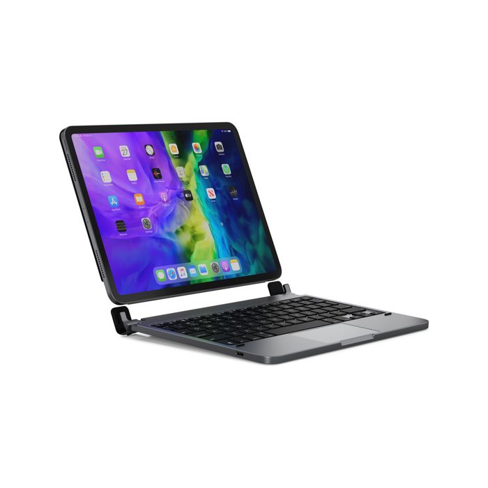 BRYDGE 11.0 Pro+ Hochwertige Bluetooth Tastatur aus Aluminium mit Trackpad für das iPad Pro 11.0 (1. 2. & 3. Generation) deutsches Layout QWERTZ inklusive magnetischem iPad Cover iPad-Tastatur