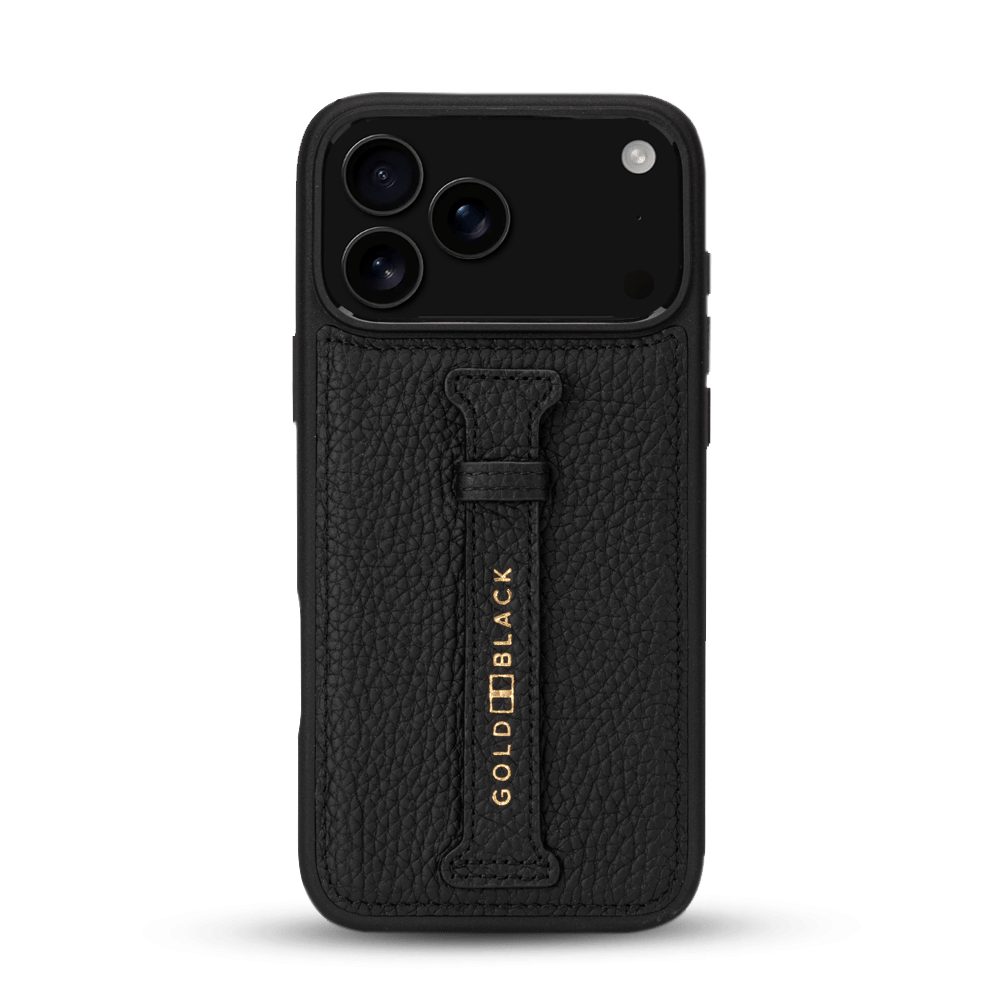 GOLDBLACK Handyhülle GOLDBLACK iPhone 17 Pro Max Lederhülle Nappa - mit Fingerschlaufe