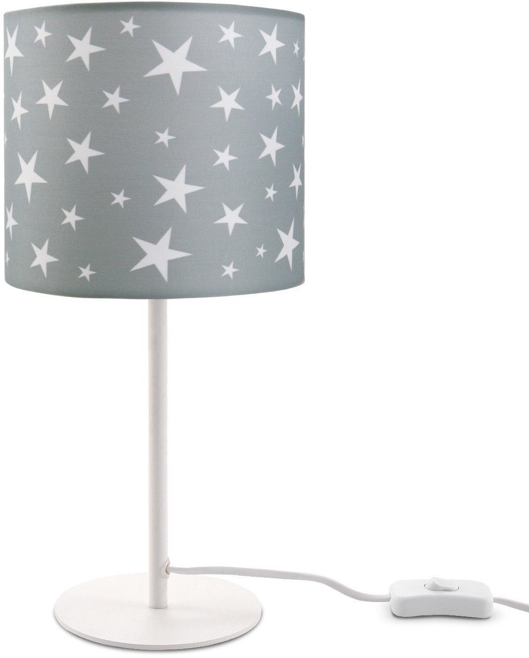 Paco Home Tischleuchte Capri 315, ohne Leuchtmittel, Kinderlampe LED  Kinderzimmer, Sternen-Motiv, Deko Tischleuchte E14