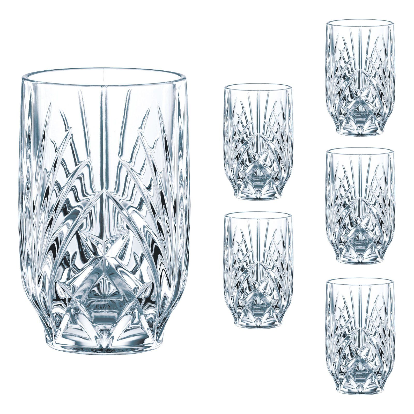 Nachtmann Palais 105800, 8-Piece Cup Set, Drinking Glasses with Sharpening, Crystal Glass, 288 ml